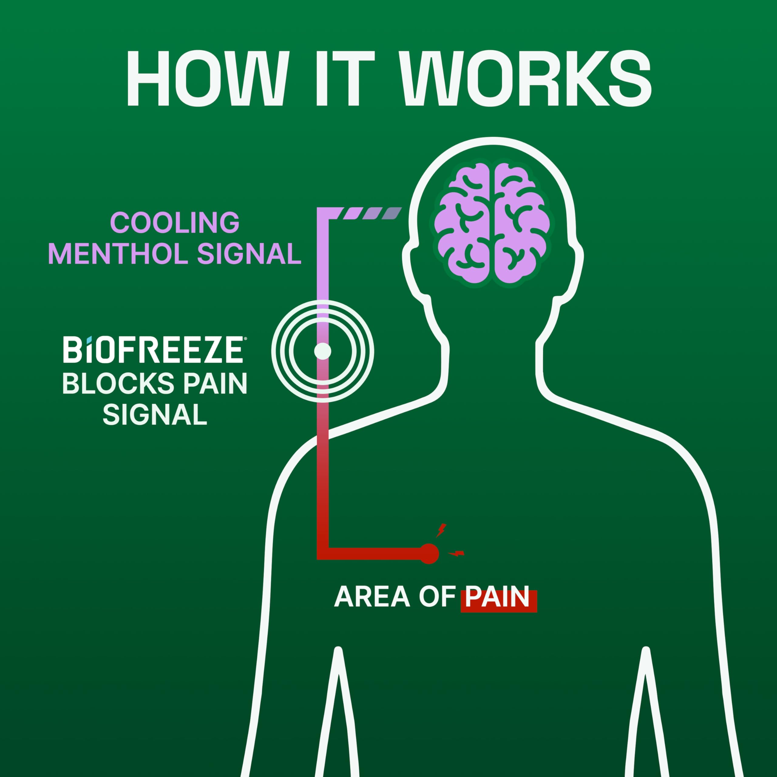 Biofreeze Overnight Pain Relief Gel, Lavender-Scented Menthol Gel, 3 FL OZ