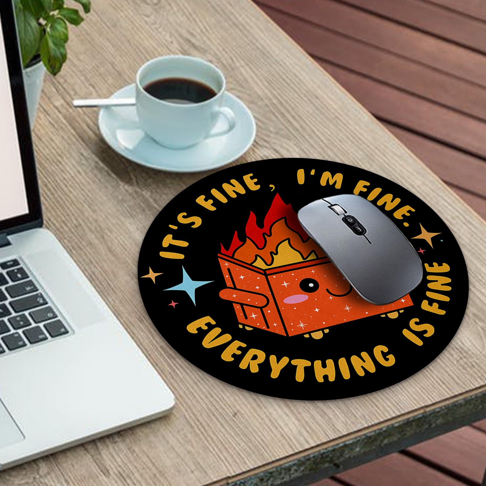 Gctriki Dumpster on Fire Mouse Pad, Orange Small Mouse Pads for Desk