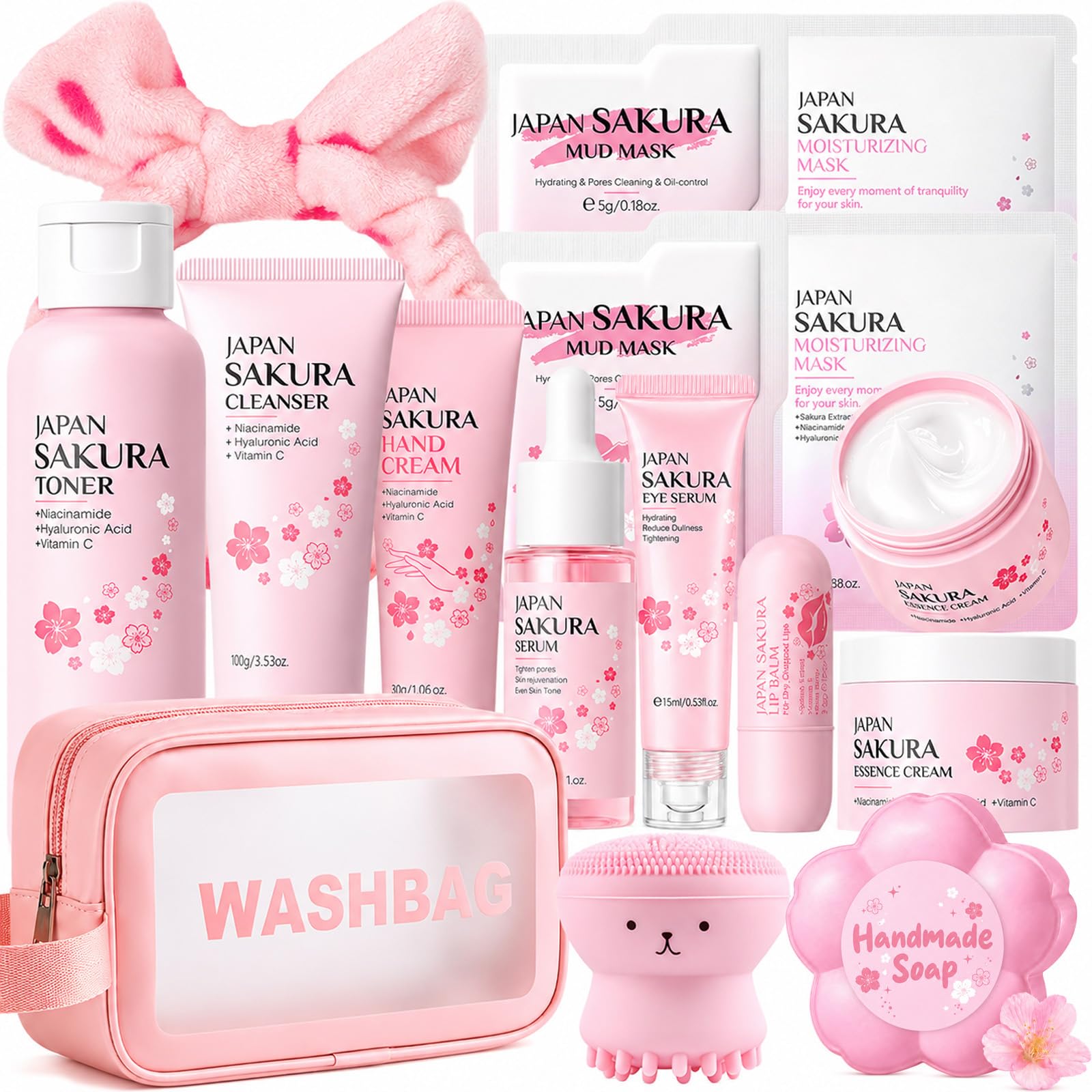 Sakura Skin Care Set for Kids & Teen, Birthday Christmas - Product Imagery