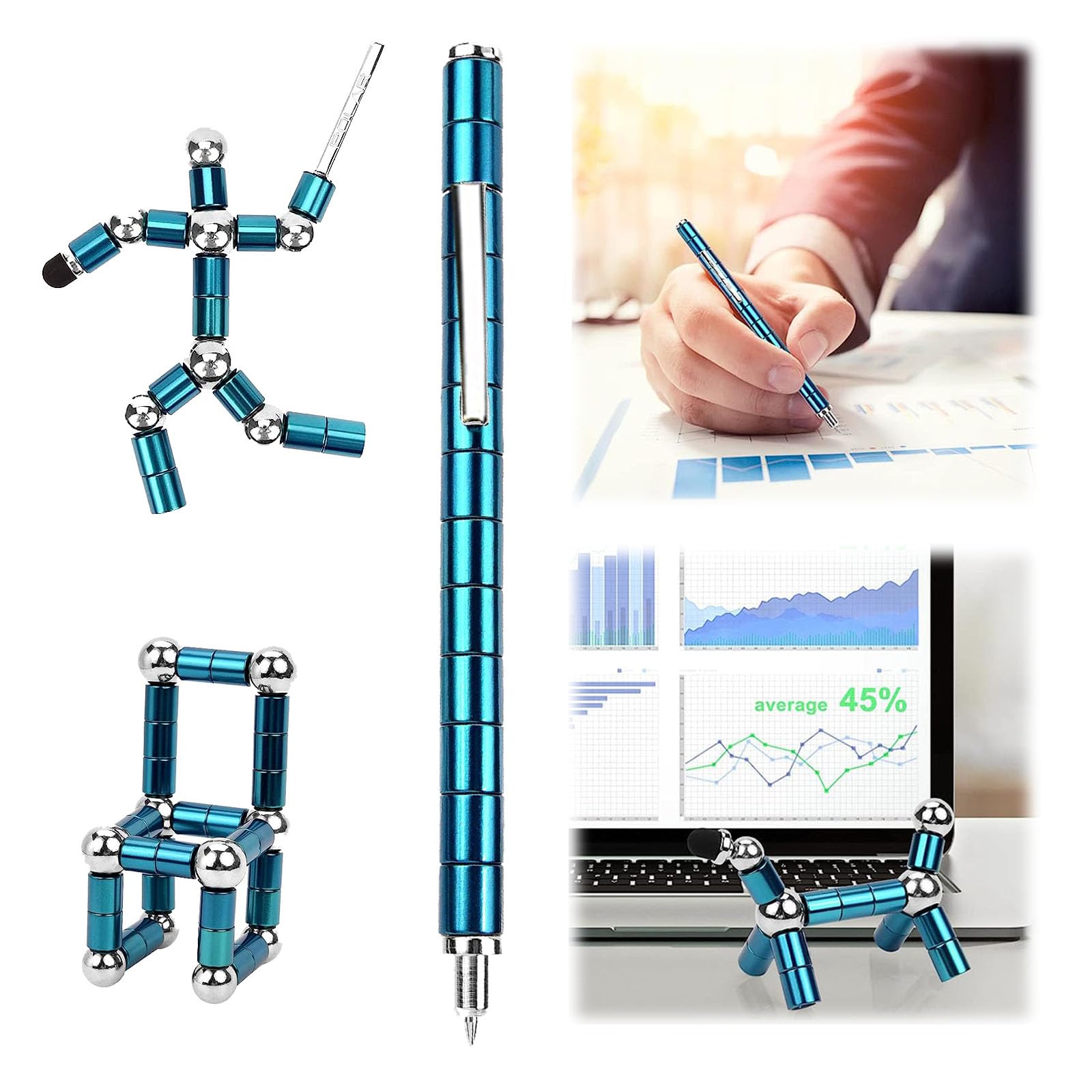 QAQcew Fidget Pen, Decompression Magnetic Fidget Toy Pen, Magnet Pen F - View 5