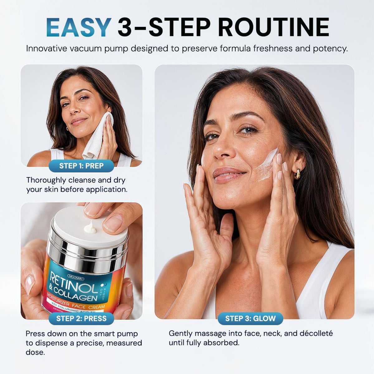 Retinol Cream for Face 2 Pack Anti Aging Moisturizer with - MOONRIN COSMETICS Official Imagery - 8