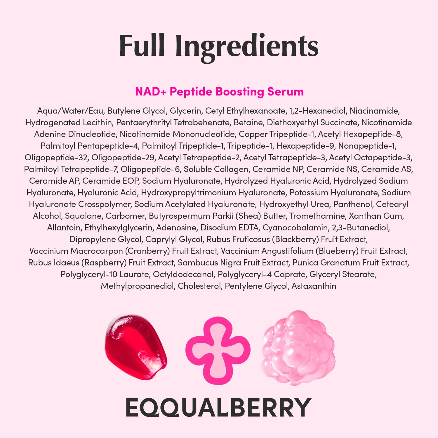 EQQUALBERRY NAD+ Peptide Boosting Serum - EQQUALBERRY