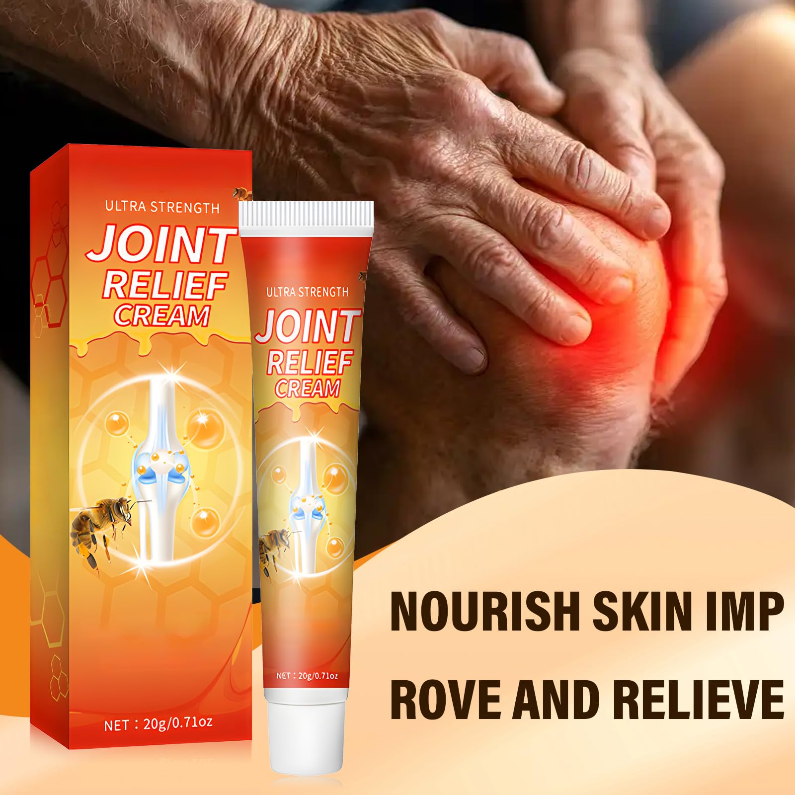 4Pcs Ultra Strength Joint Support Cream – Massage Gel for Knees & Body