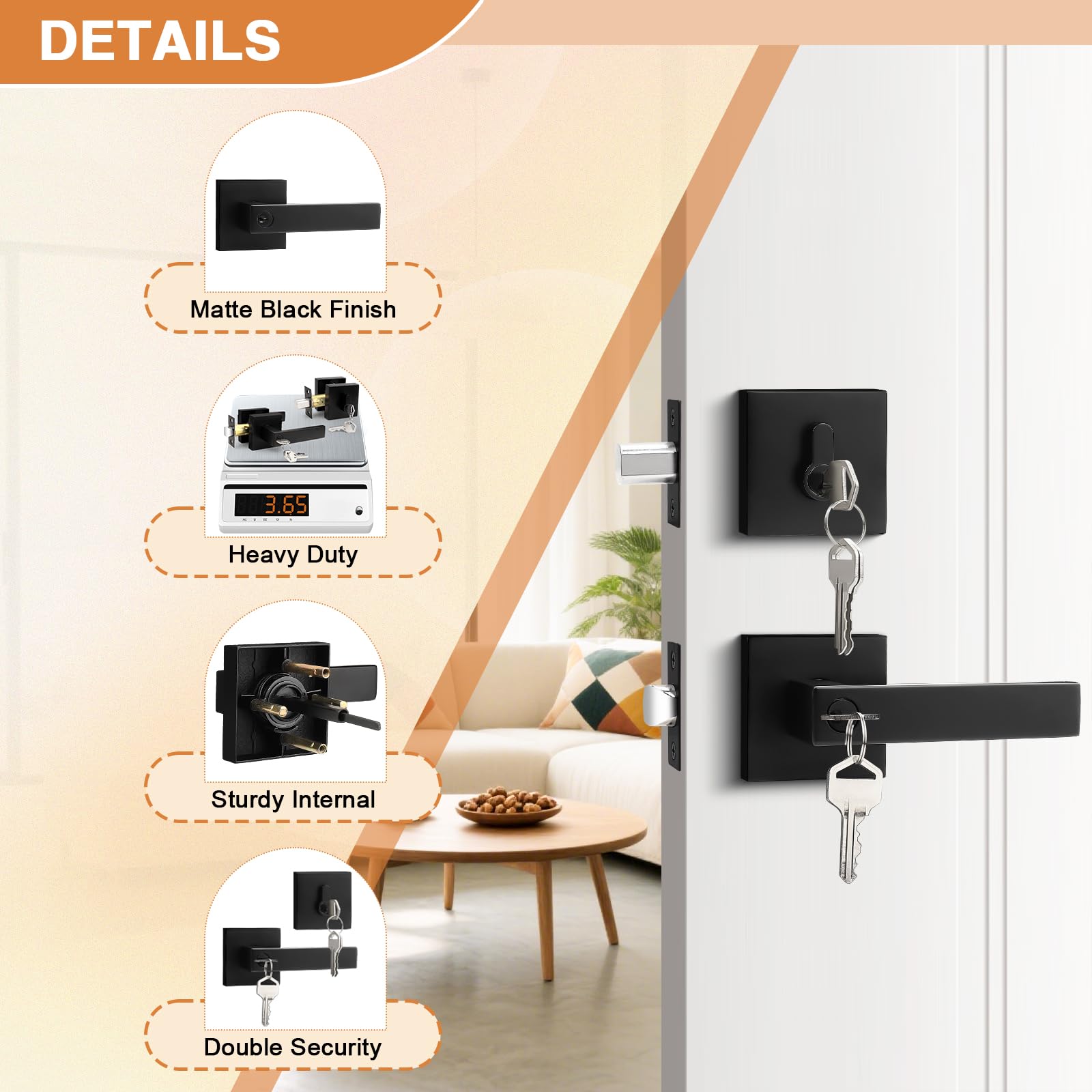 Probrico Square Entry Levers and Single Cylinder Deadbolts - Probrico Official Imagery - 5