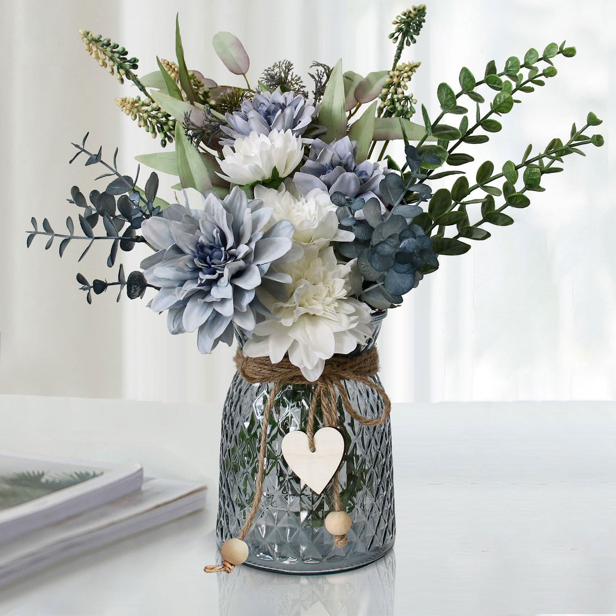 Fake Flowers in Vase Faux Flowers in Vase Table Centerpieces - Leftover Official Imagery - 1
