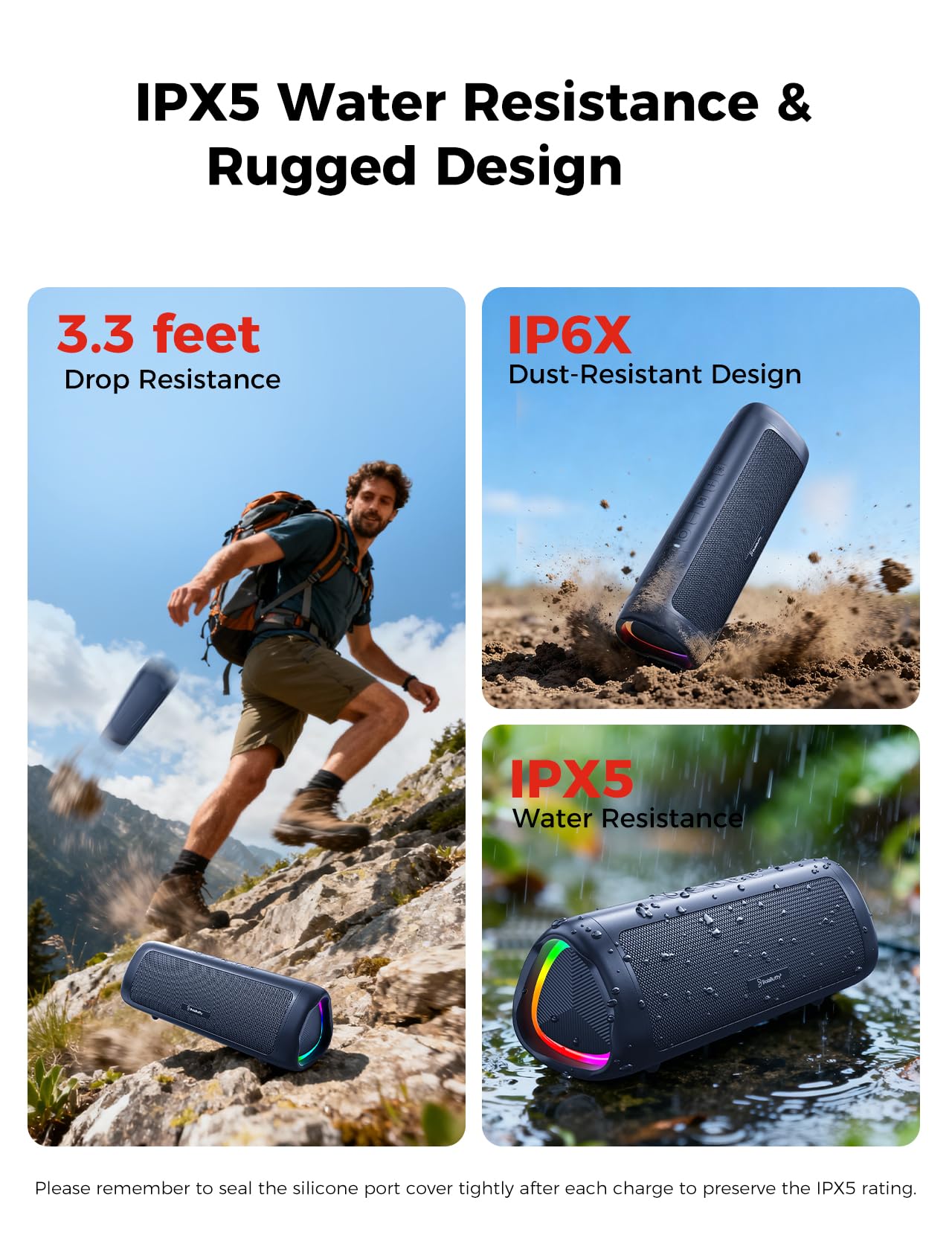 BolaButty Bluetooth Speaker, 20W HD Sound, Portable Wireless, IPX by BolaButty - Angle View 4