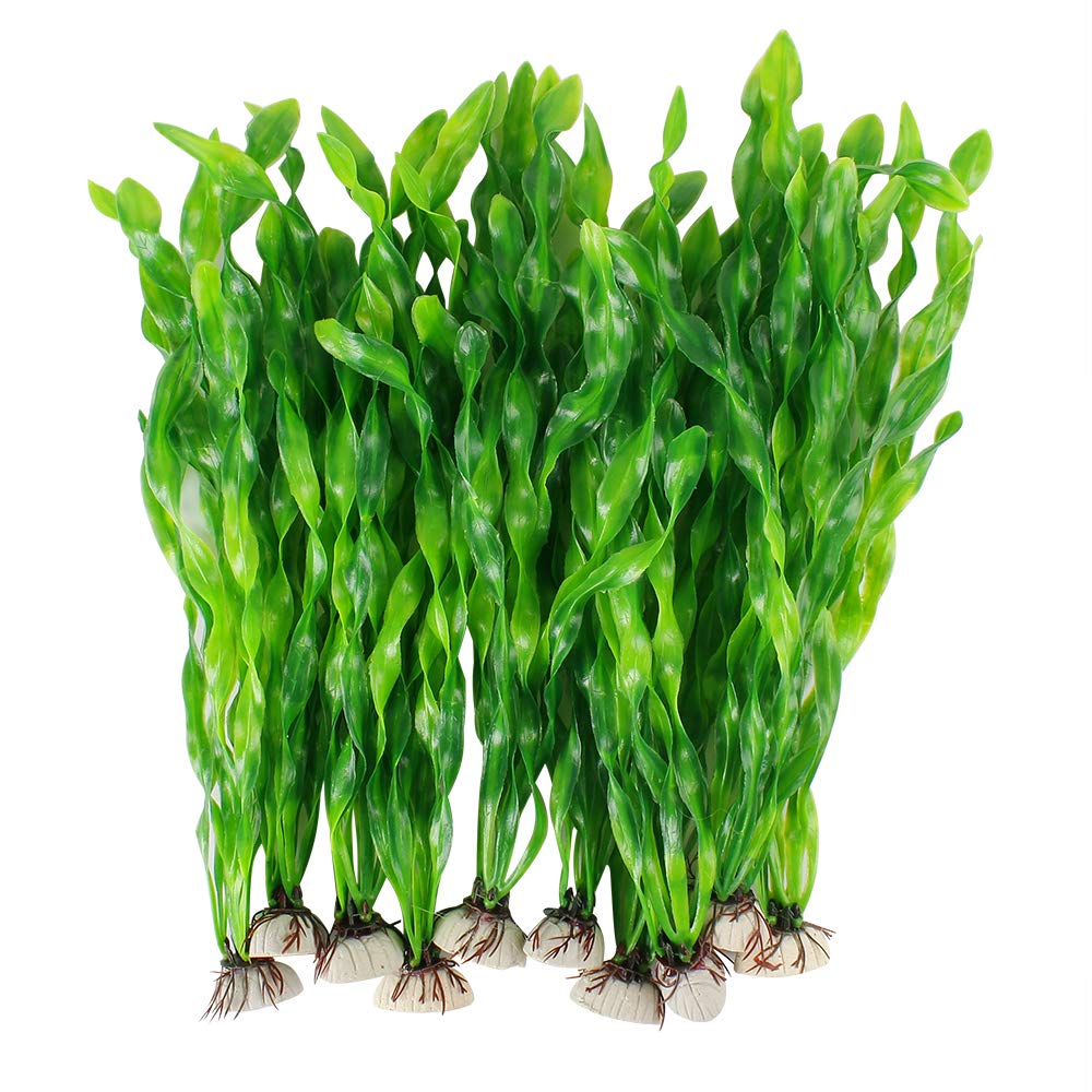 MyLifeUNIT Artificial Seaweed Water Plants for Aquarium, Plastic Fish Tank Plant Decorations 10 PCS