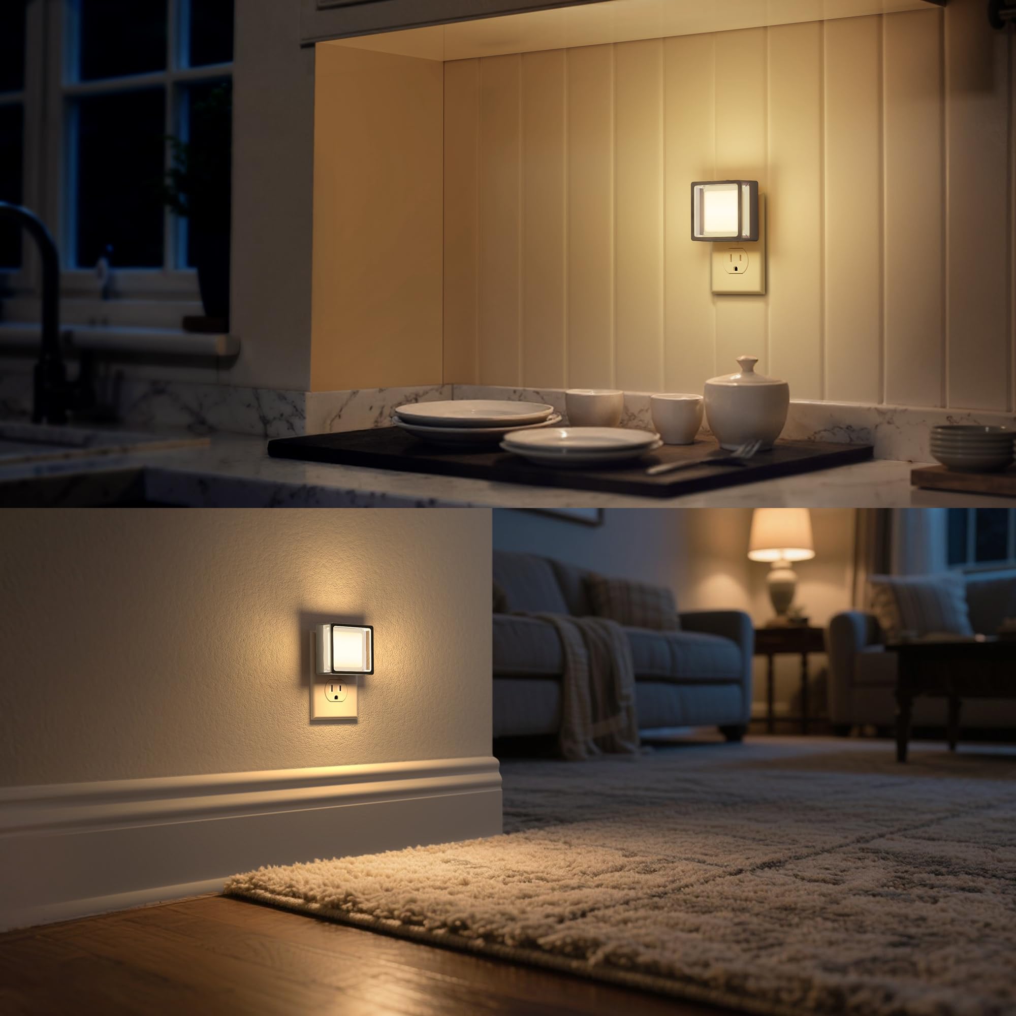 DORESshop Night Light,Night Lights Plug into Wall,2 Pack 3000K Nightlight - DORESshop Official Product View 7