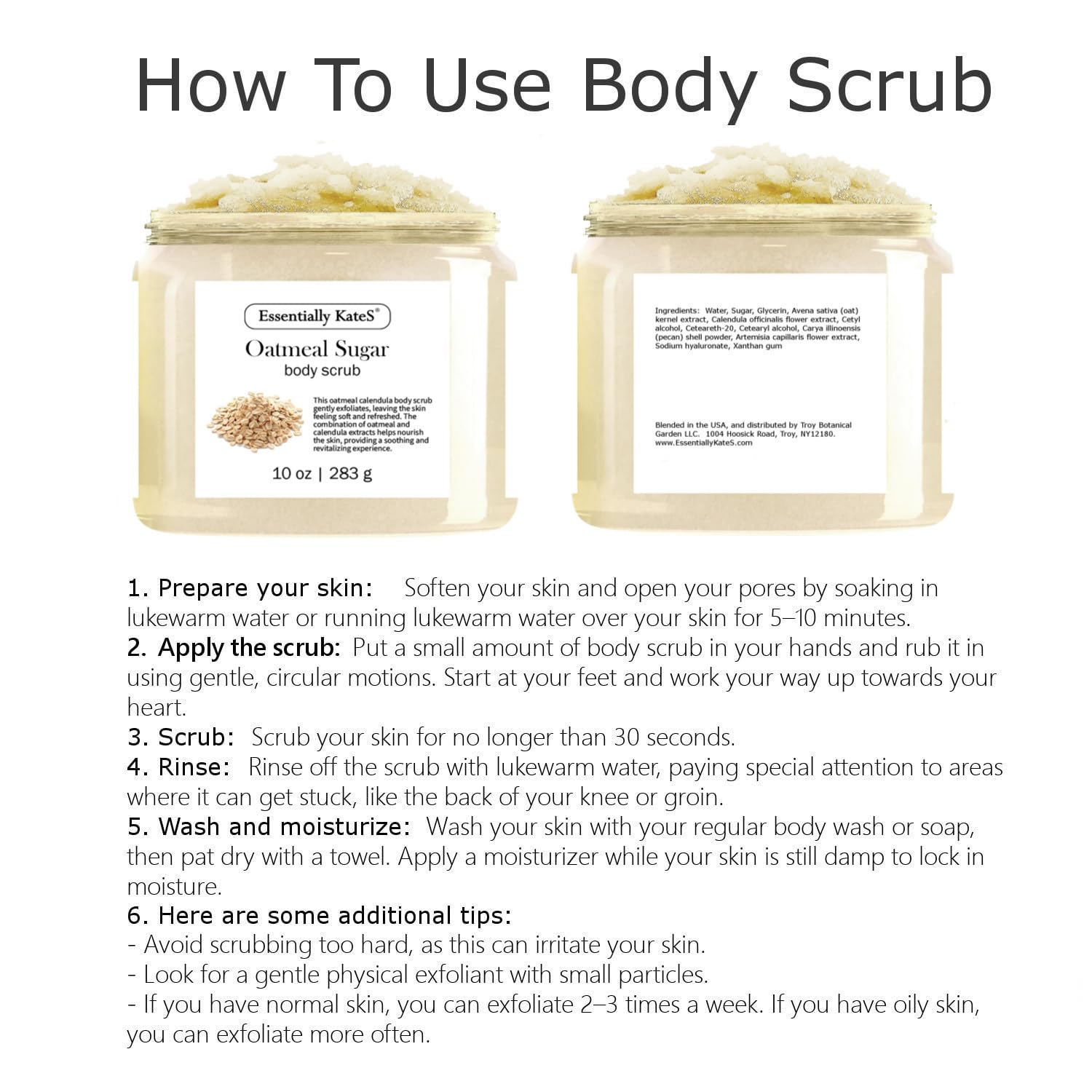 Essentially KateS Oatmeal Sugar Body & Foot Scrub - Very Gentle & and Perfect - Essentially KateS Official Product View 4