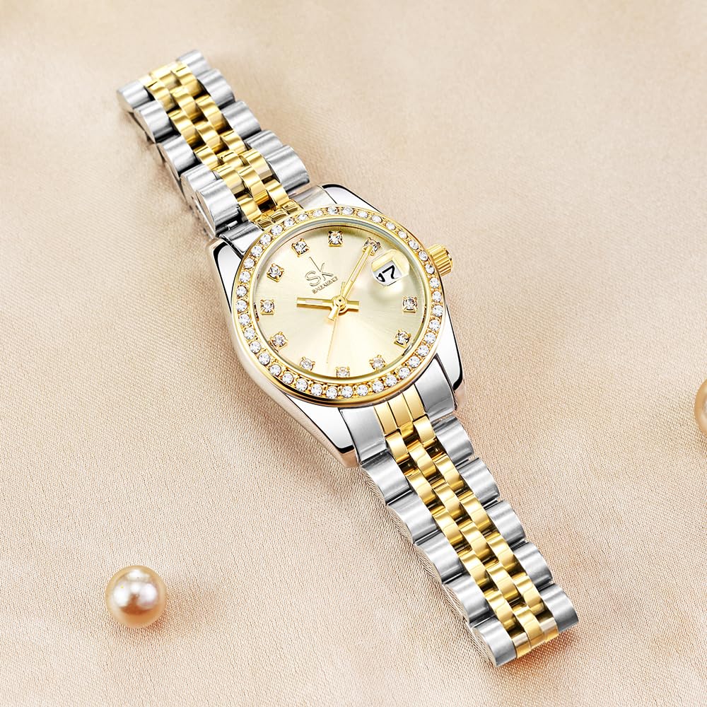 SHENGKE Women s Crystal Accented Calendar Watch - SHENGKE Official Imagery - 6