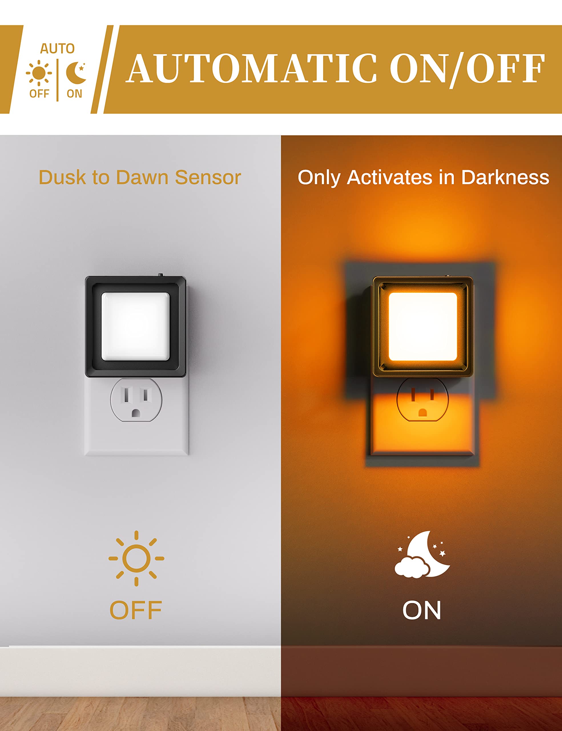 DORESshop Orange Night Light  ,Night Lights Plug Into Wall Halloween - DORESshop Official Product View 3