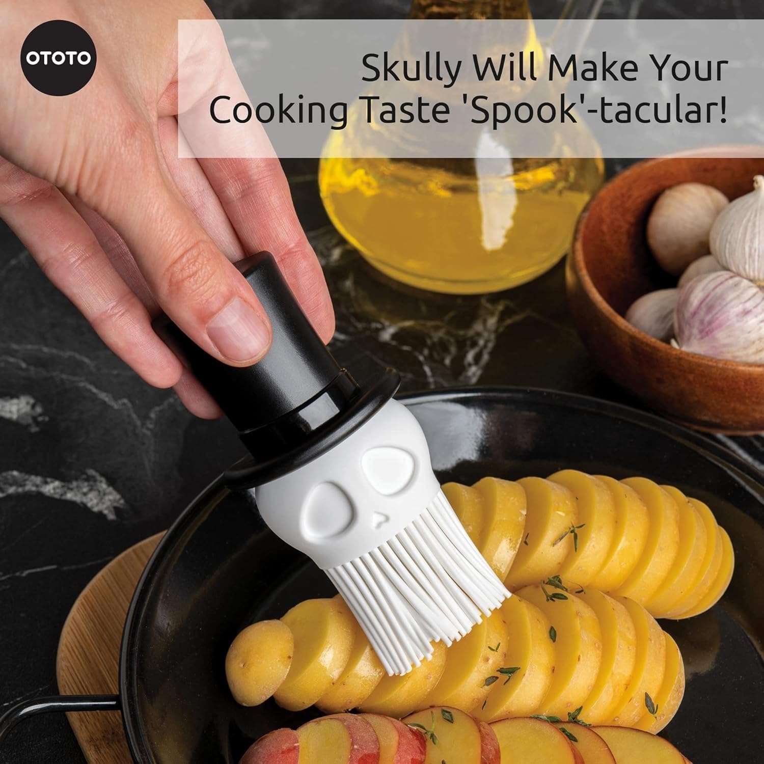 OTOTO Skully Basting Brush - Food Basting Brush for Cooking, Halloween - View 4