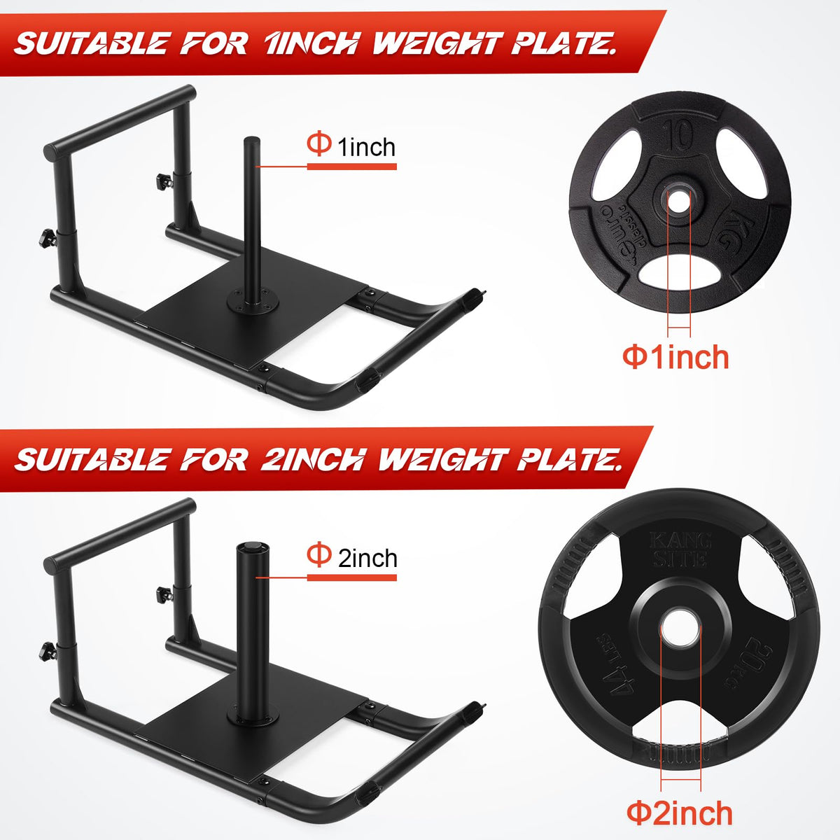 Workout Fitness Sled Weighted Sleds Push Gym Equipment for - GADFISH Official Imagery - 8