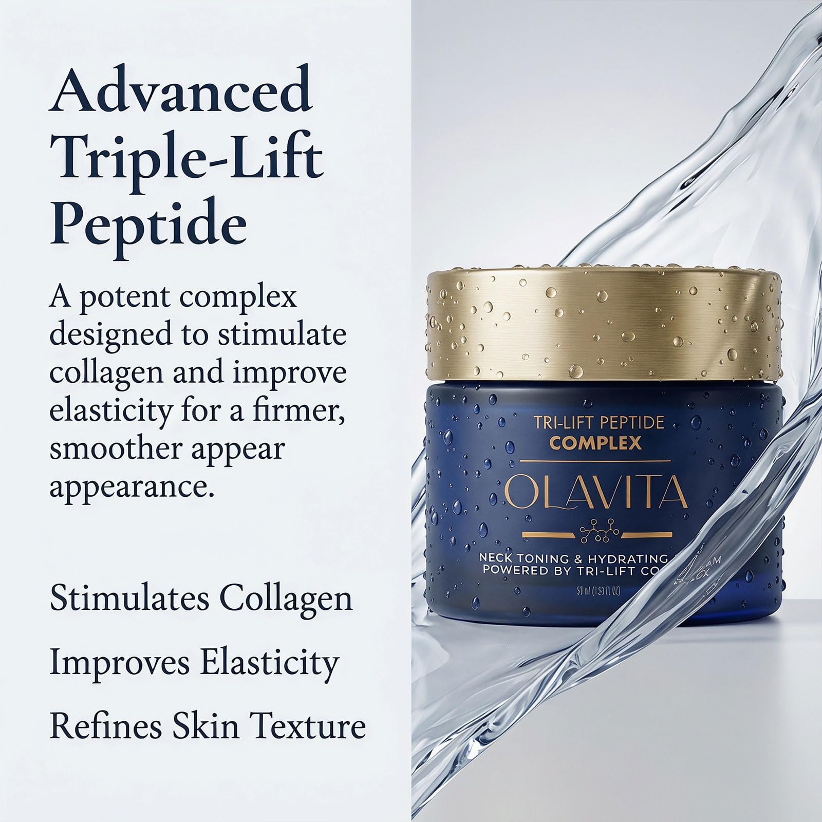 2026 New Upgraded Olavita Tri Lift Peptide Complex Cream - GosBio Official Imagery - 5