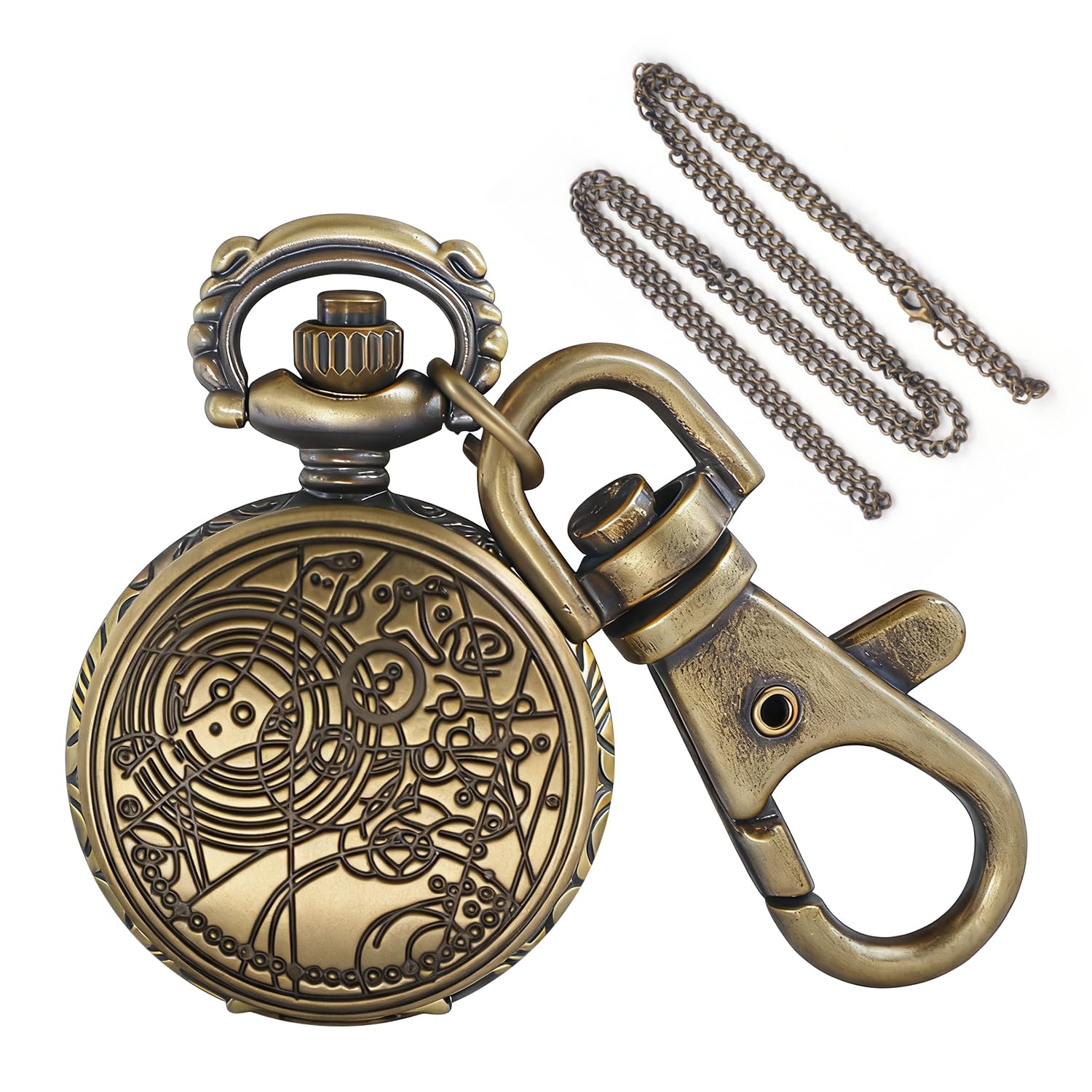 Tiong Vintage Quartz Pocket Watch – Keychain & Necklace