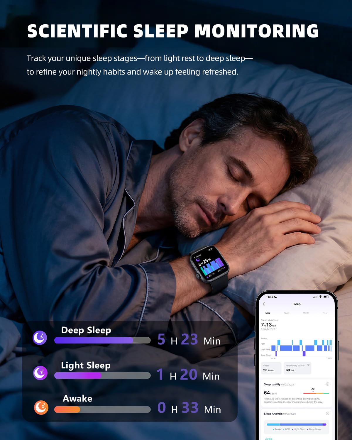 KIPTUMTEK Smart Watch for Women Men, Fitness and Sleep Trackers with 1 - View 7