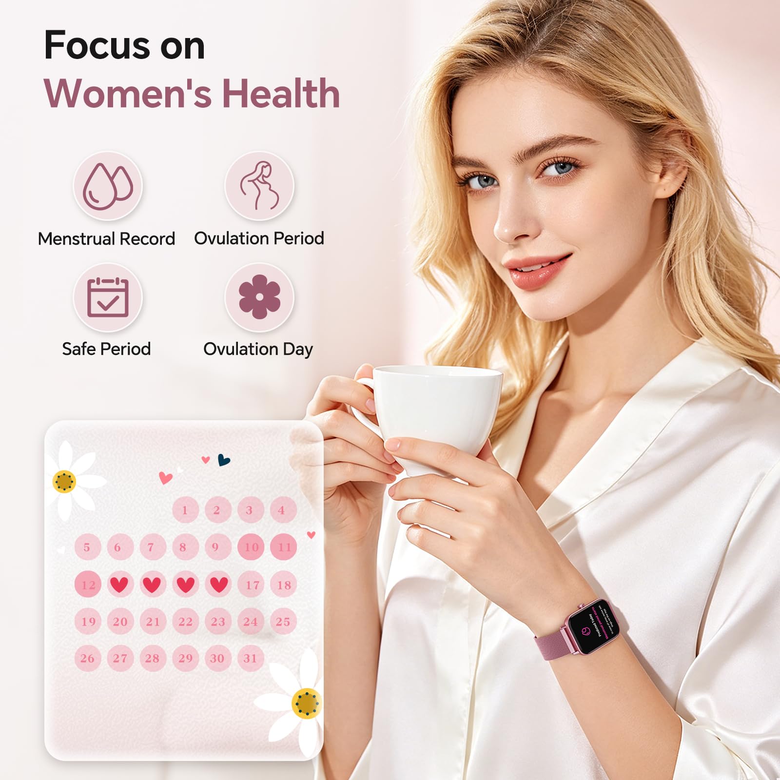 Hingso Smart Watches for Women  , 1.85" HD Alexa Smart Watch for Andro - View 7