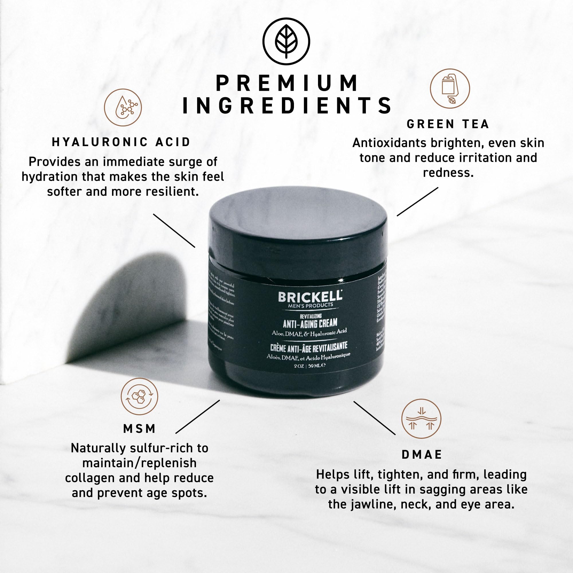 Brickell Men's Revitalizing Anti-Aging Cream For Men, Anti - Brickell Men's Products
