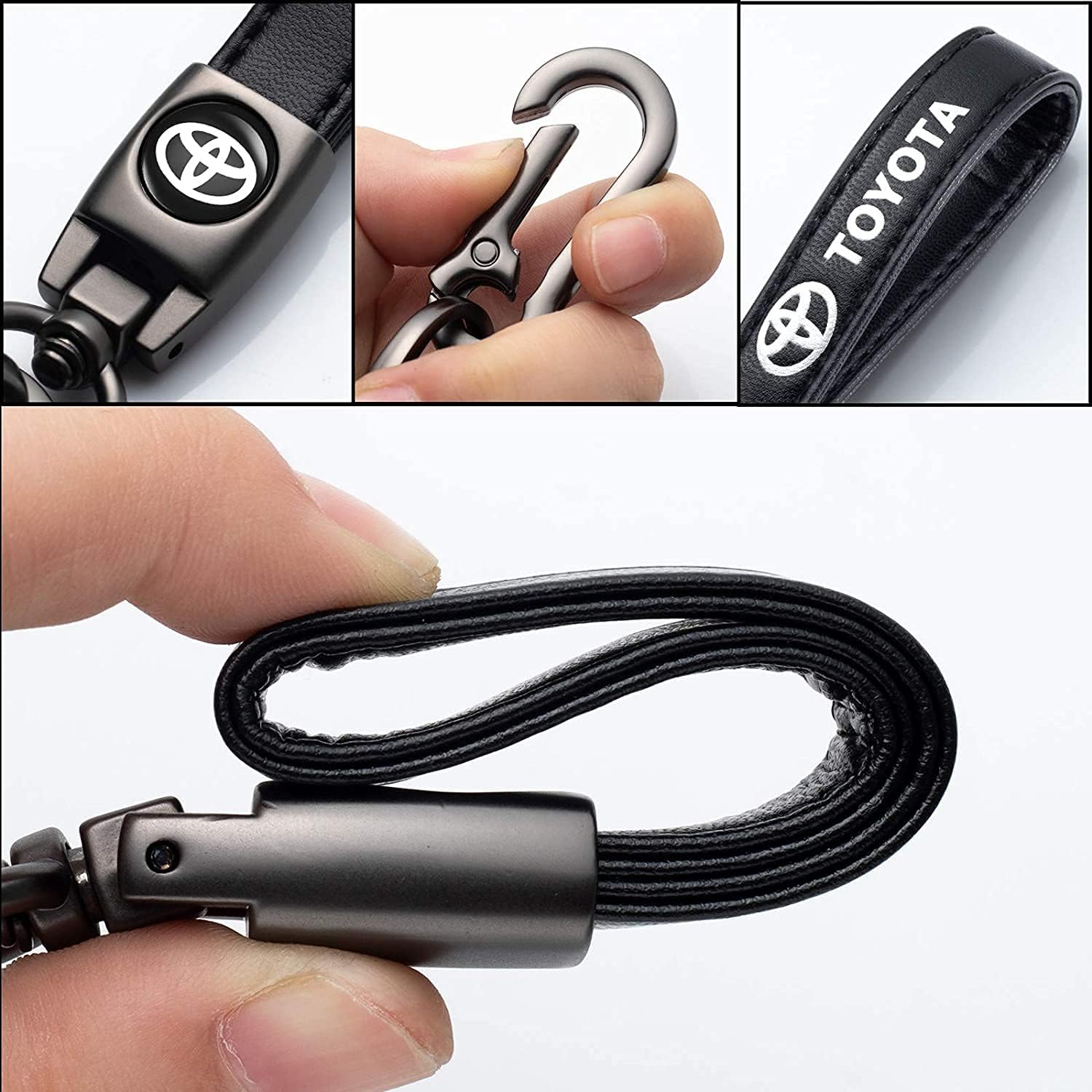 Leather baseball fan car keychain with keyring and lanyard, DSVI brand, designed for baseball enthusiasts.