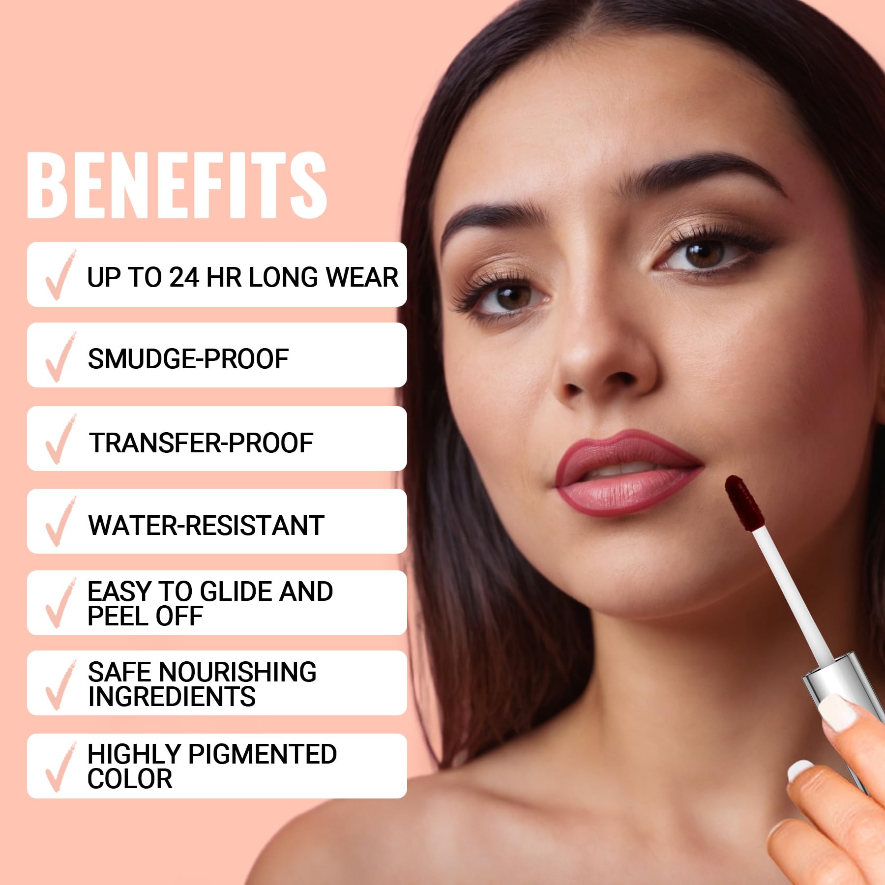 iMethod Lip Liner Stain Peel Off with Tweezer, Mauve - View 5