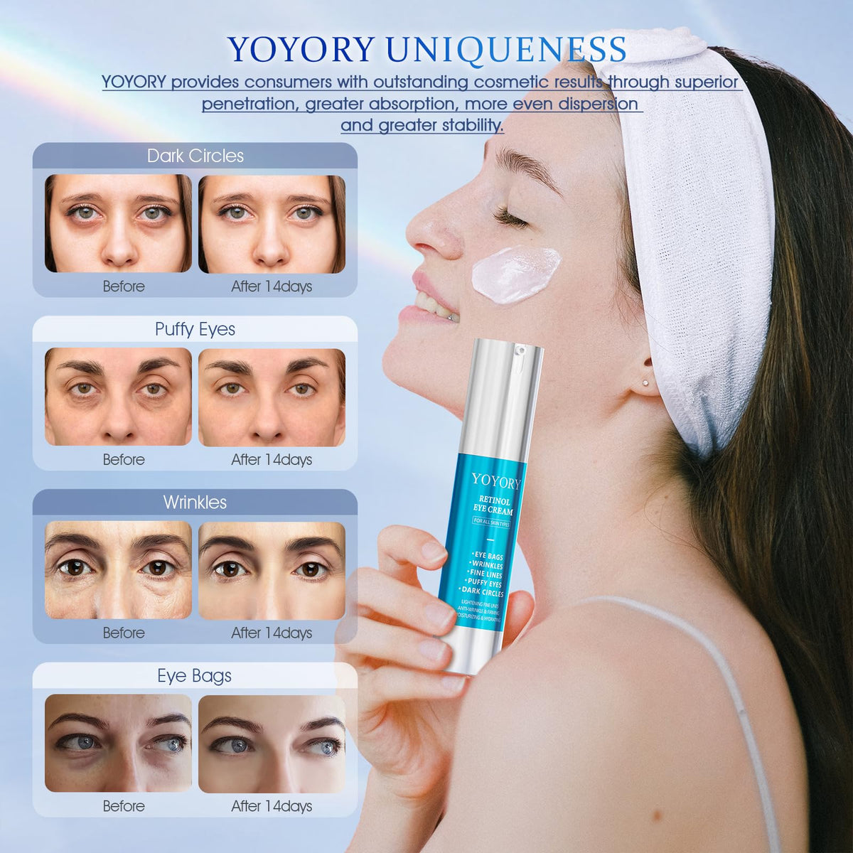 Retinol Eye Cream for Eye Bags - YOYORY Official Imagery - 6