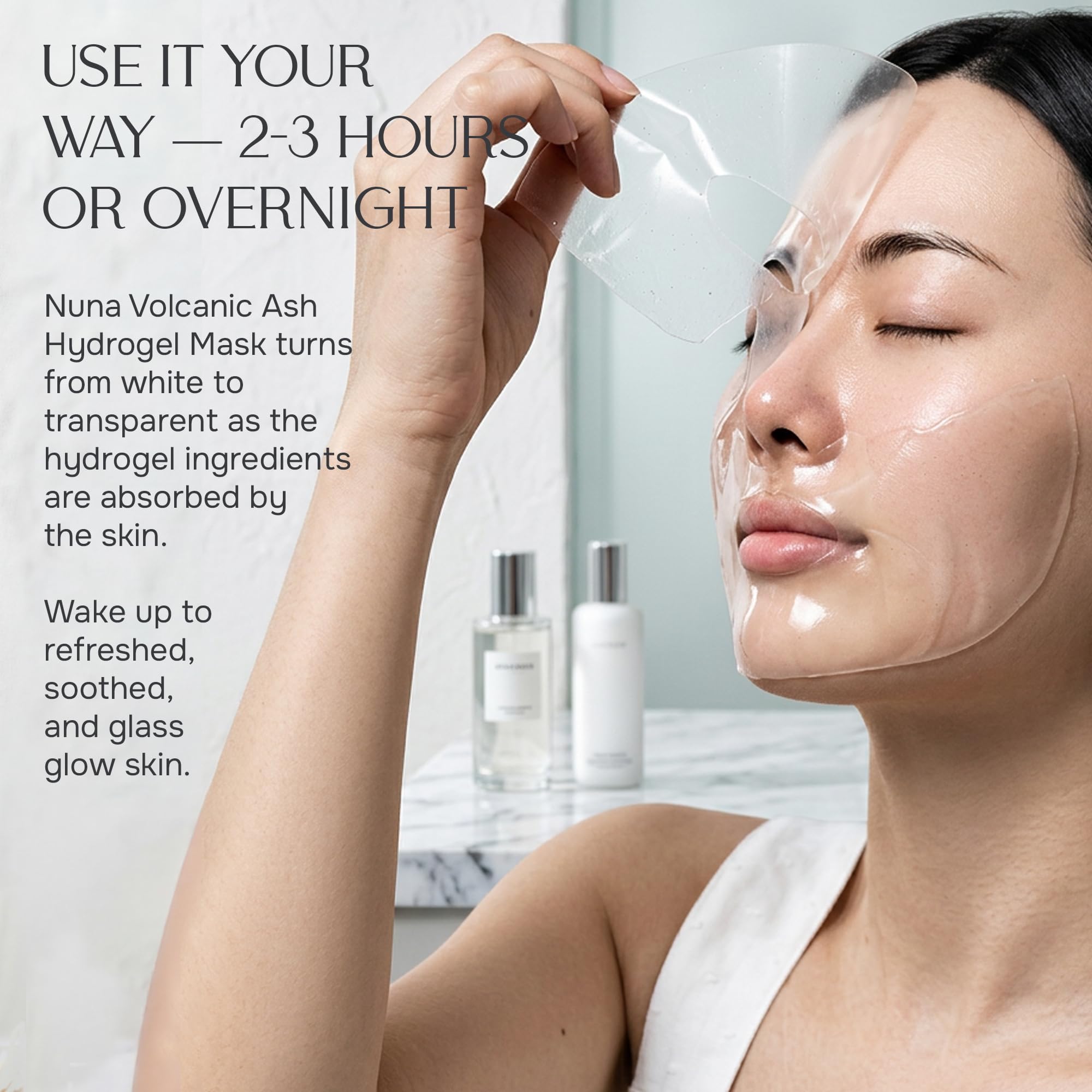NUNA Volcanic Ash Hydrogel Face Masks with Smile Line Patches – - NUNA