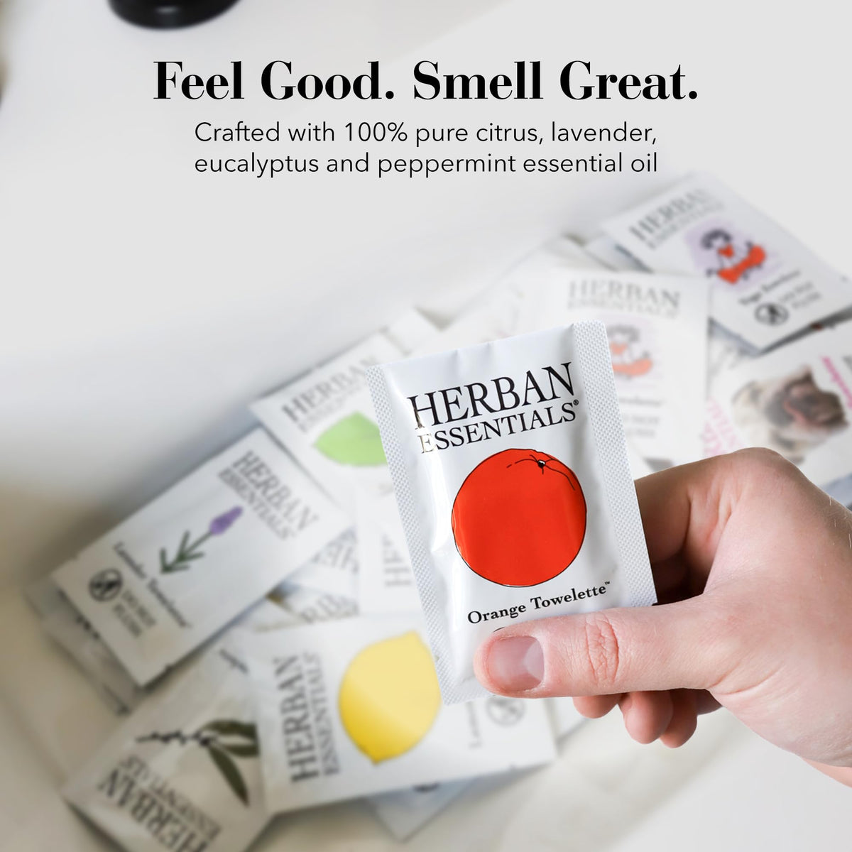 Herban Essentials Natural Wipes Towelettes Essential Oil 20 - Herban Essentials Official Imagery - 7