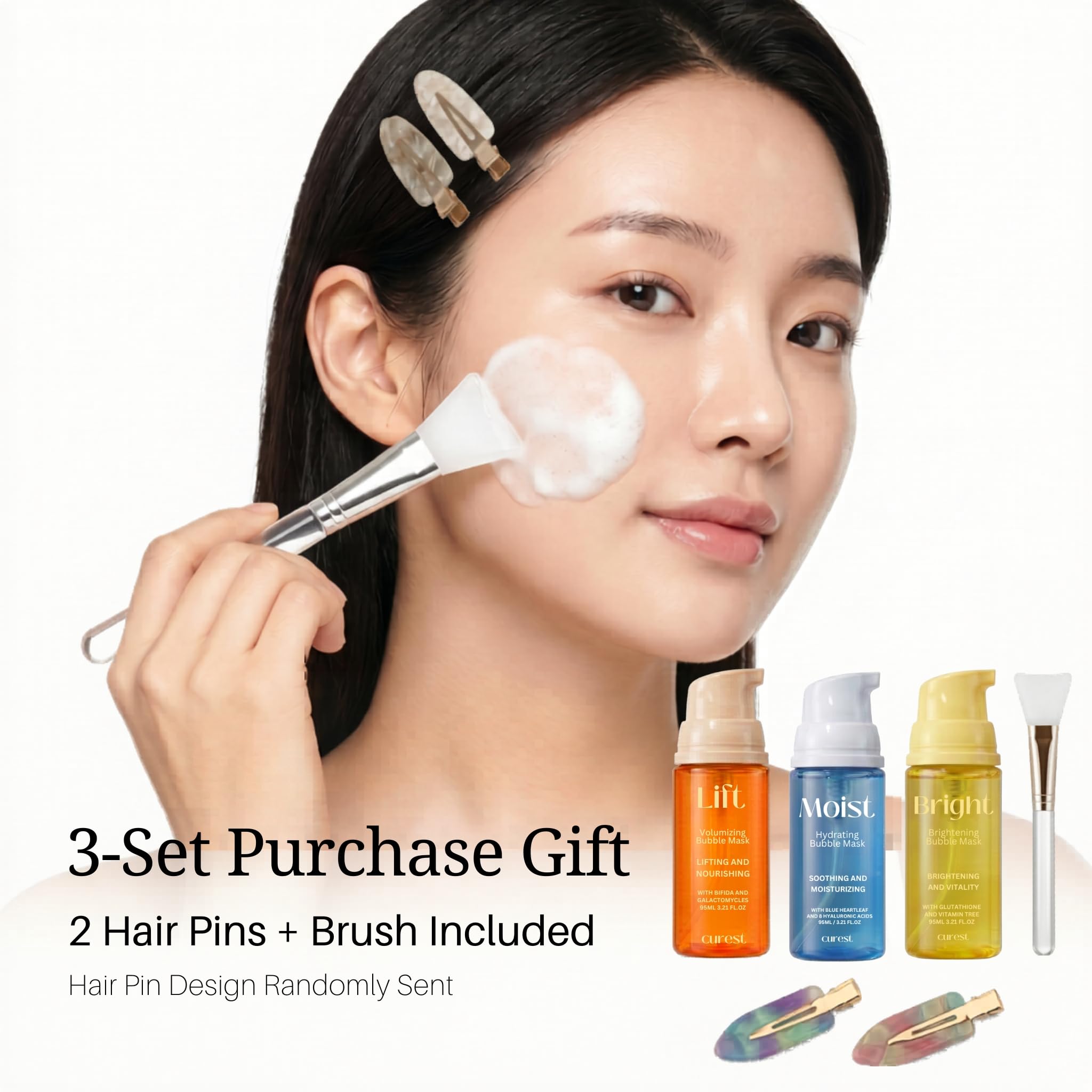 Curest Wash Free Micro Bubble Mask - Beejong Official Imagery - 3