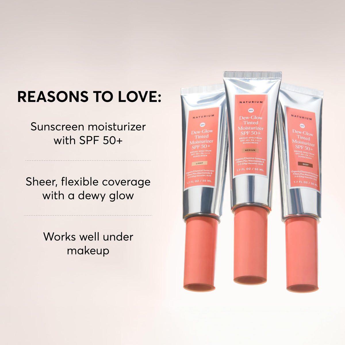 Naturium Dew Glow Tinted Moisturizer SPF 50 Medium Daily - Naturium Official Imagery - 3