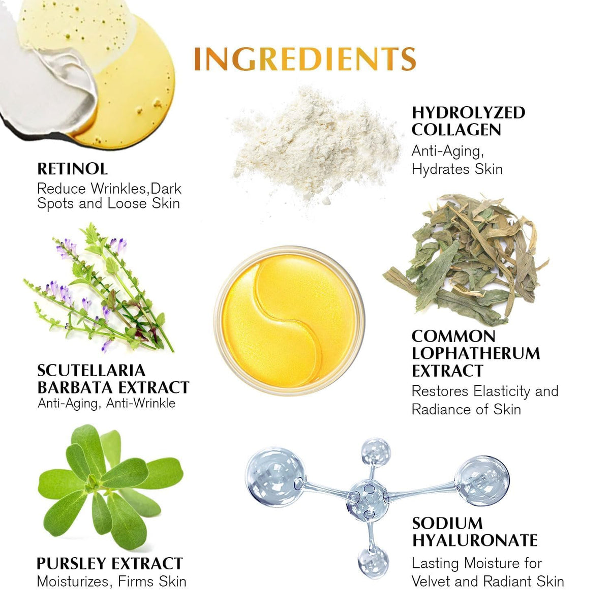 Enaskin Naturals 24K Gold Under Eye Patches for Dark Circles - Enaskin Naturals Official Imagery - 3