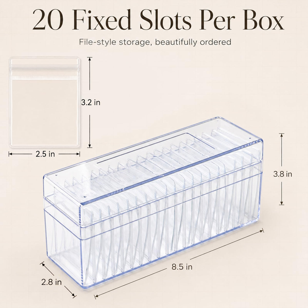 Jewelry Organizer Box 2 Pack Travel Case 40 Pcs Storage Bags - CINDALOG Official Imagery - 3