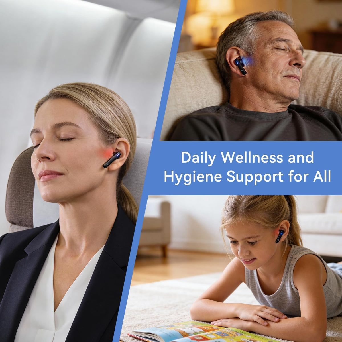 Red Light Blue Light Therapy for Ears 7 Mode Ear Light - Maxie Official Imagery - 6
