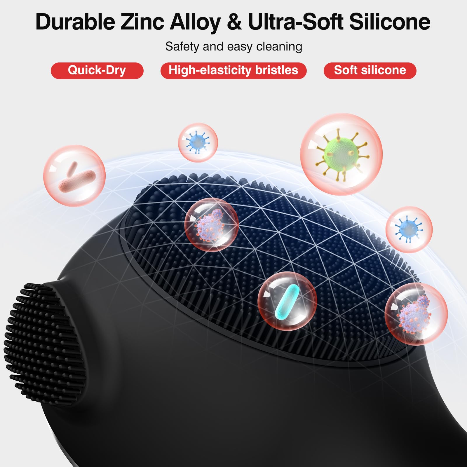 Electric Face Scrubber Exfoliator Rechargeable Silicone - Gailac Official Imagery - 7