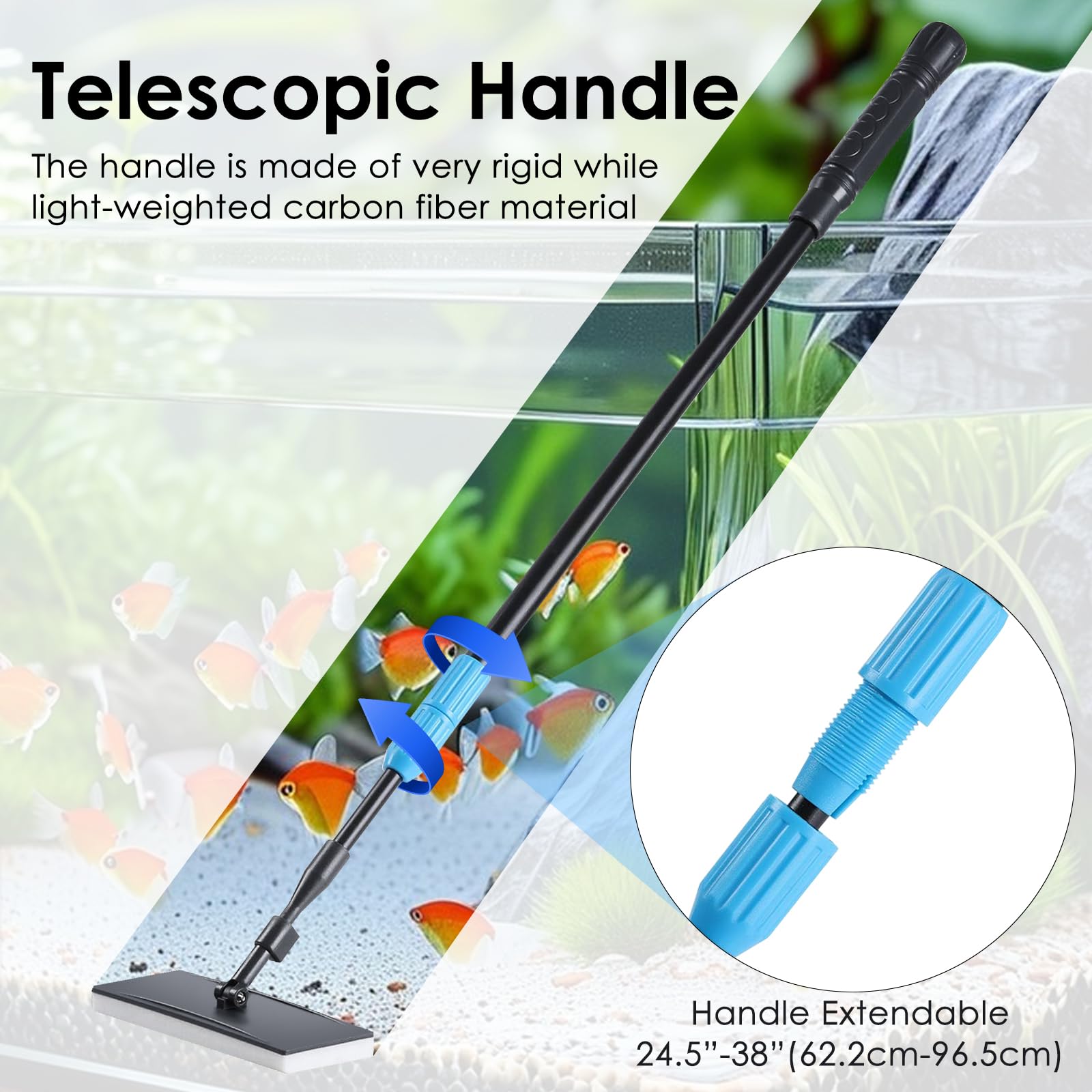 AquaMiracle 6 in 1 Aquarium Cleaning Tool Kit Fish Tank Cleaning - AquaMiracle Official Product View 5