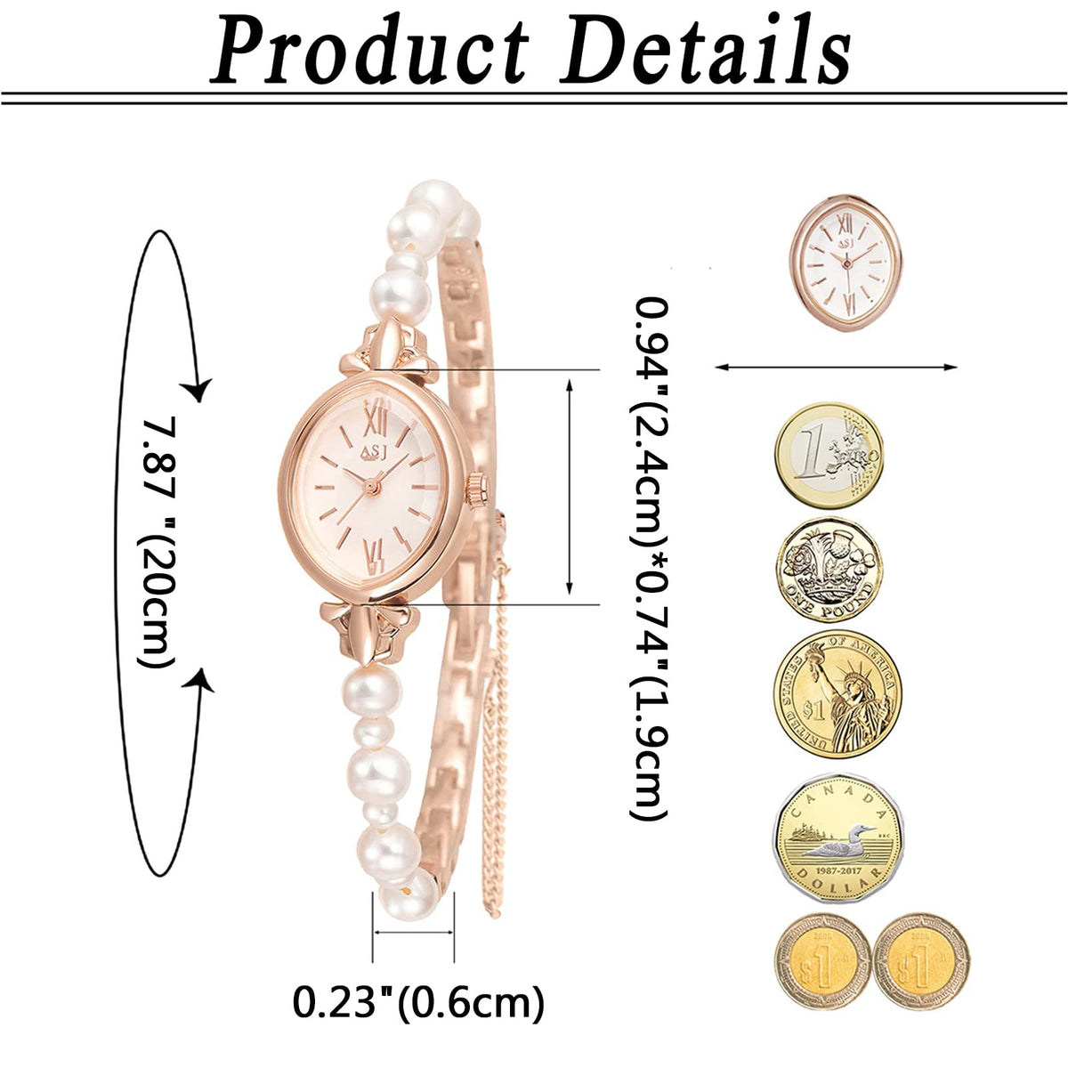 Avaner Women s Bracelet and Watch Set 2 Pcs Pearls Watch and - Avaner Official Imagery - 8