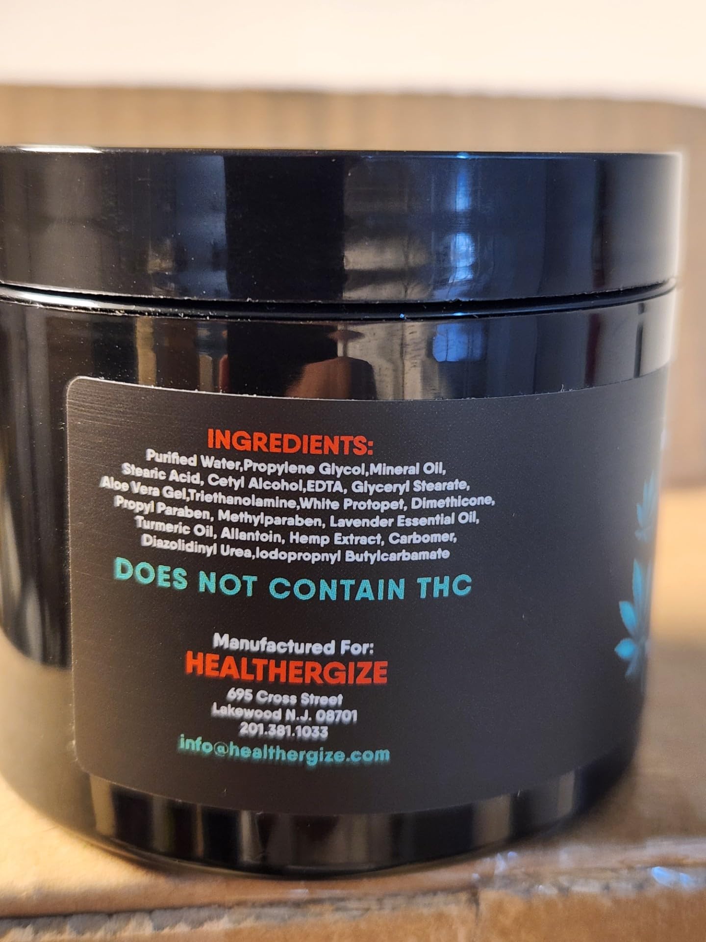 Healthergize Maximum Strength Hemp Cream with Turmeric & Aloe