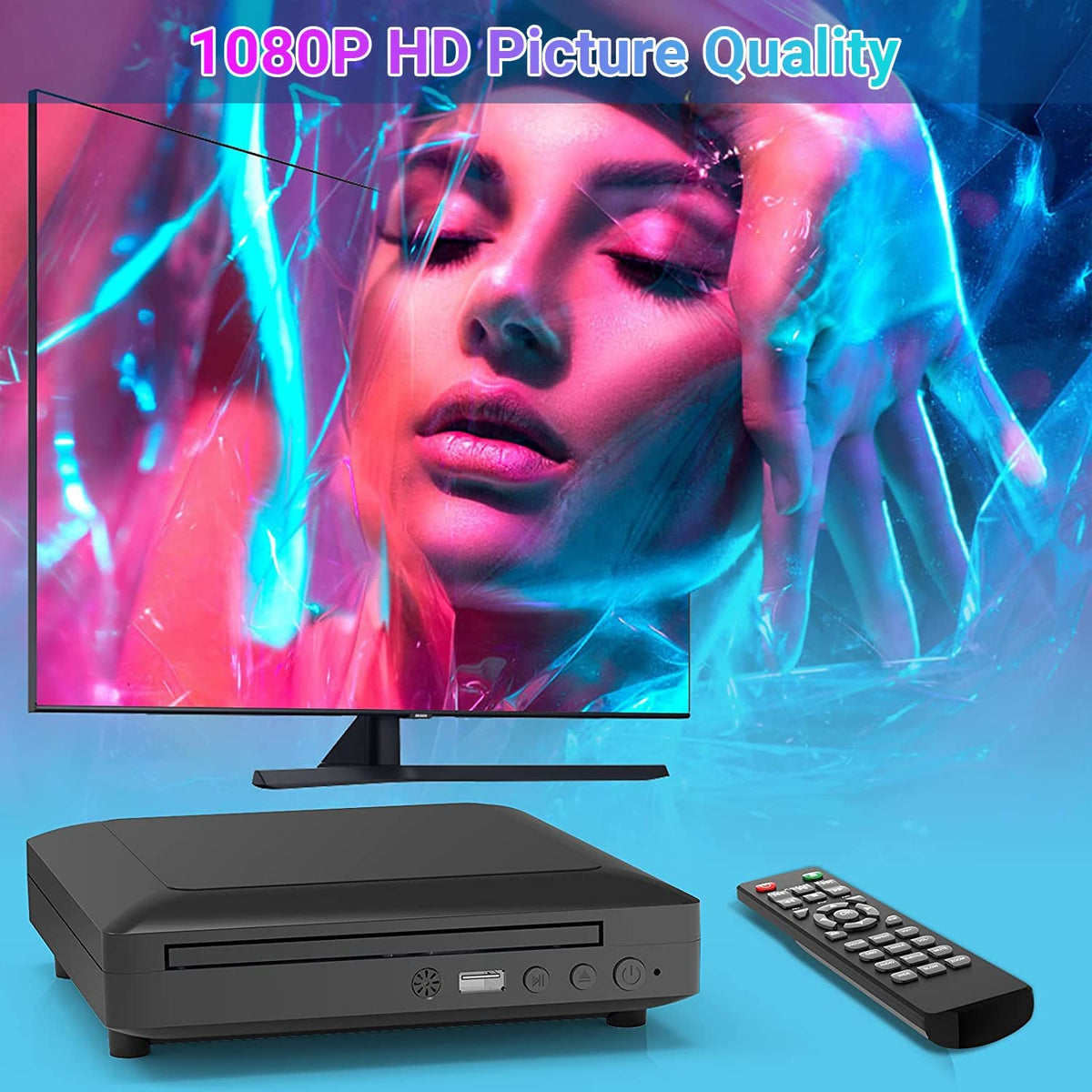 Compact DVD Player for TV All Region Free HDMI DVD Player - Ceihoit Official Imagery - 3