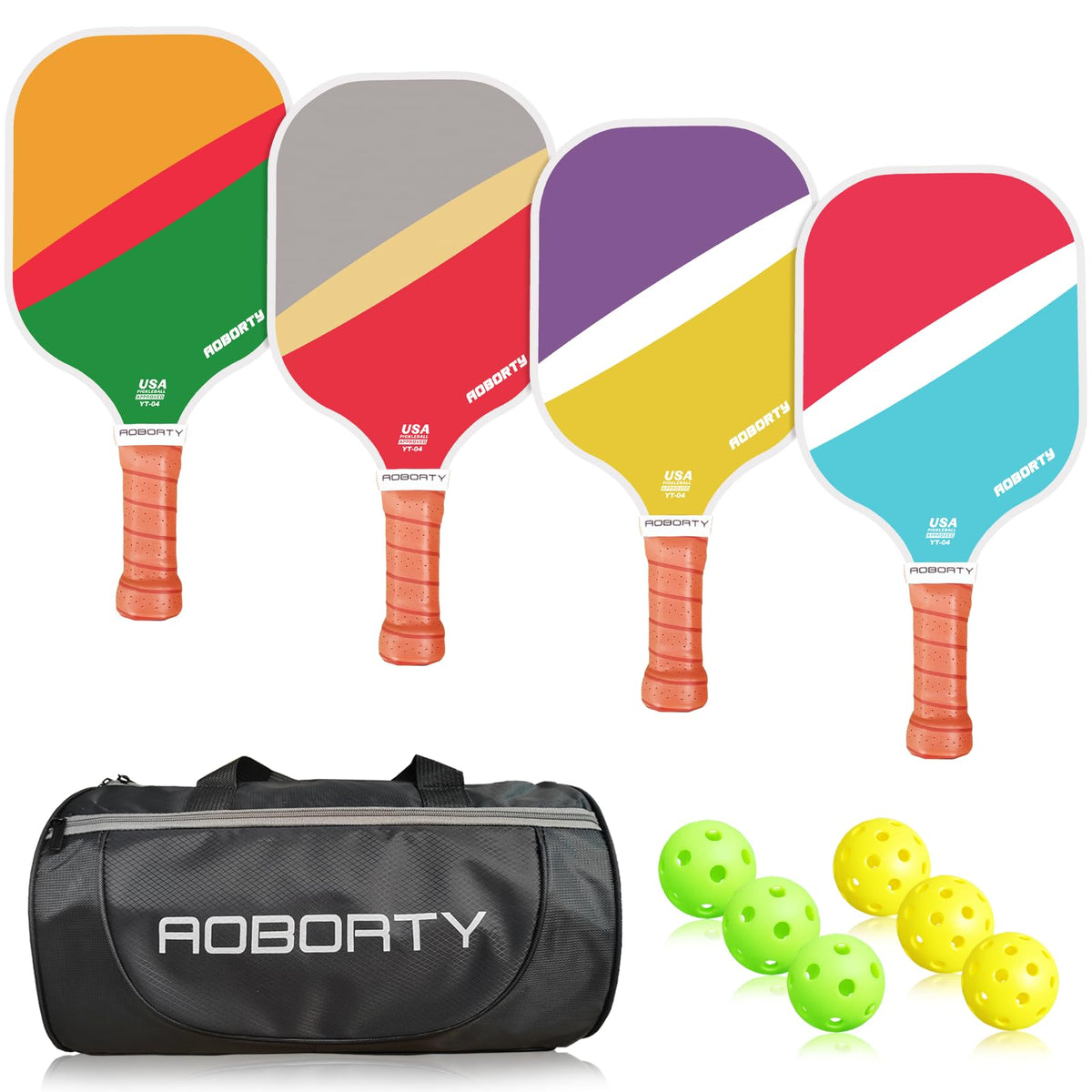AOBORTY Pickleball Paddles 4 Pack - AOBORTY Official Imagery - 1