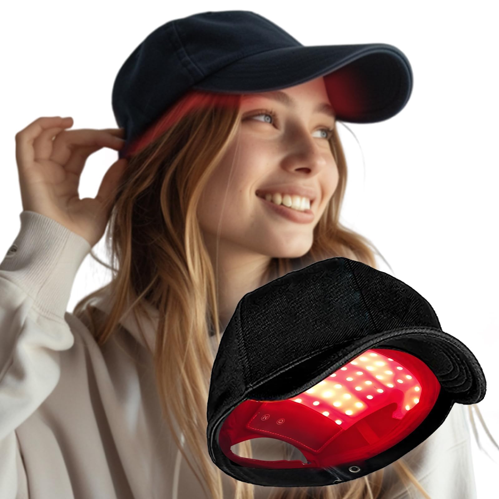 2026 Upgrade Laser Cap, Red Light Therapy for Hair, Red Light - Product Imagery