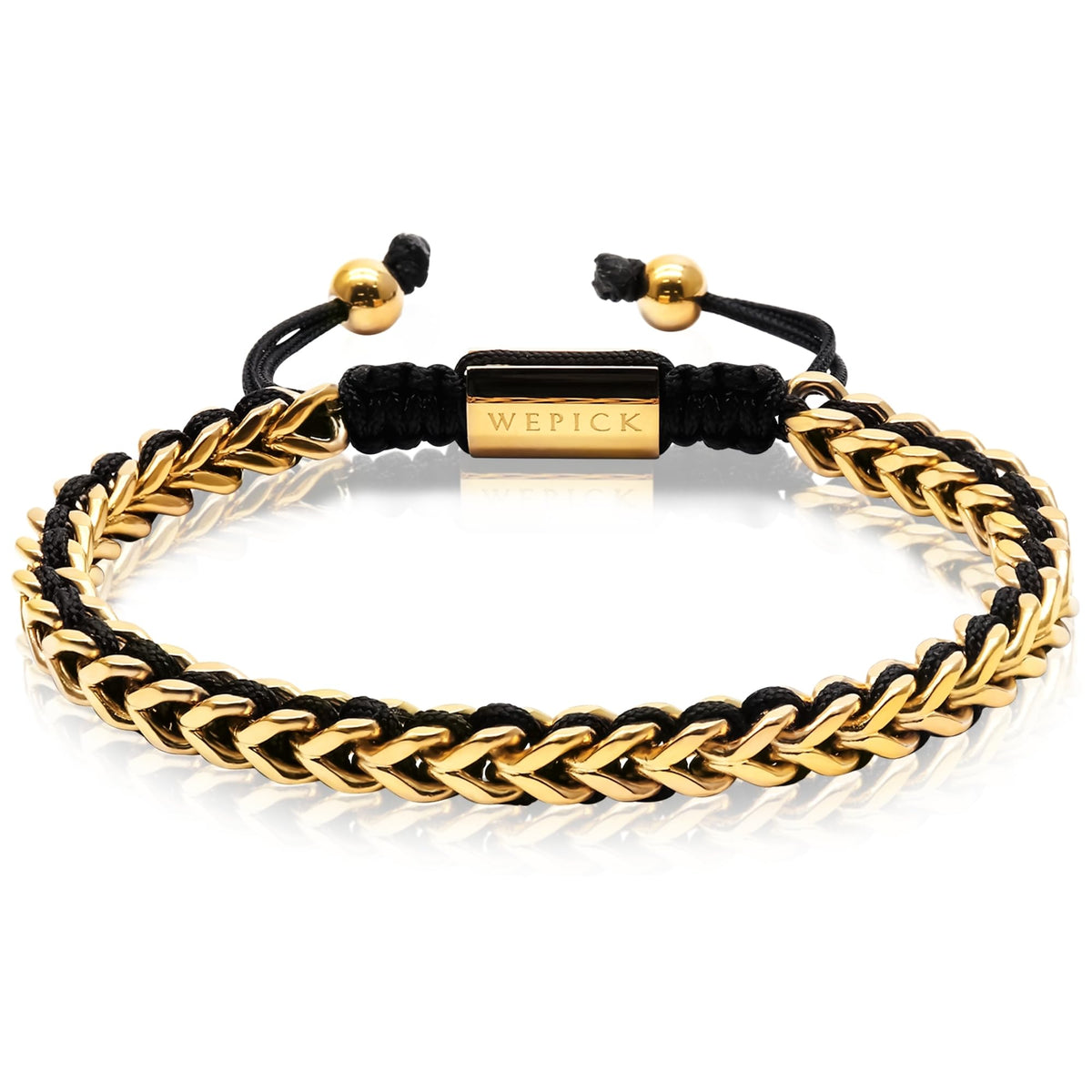 18K Gold Plated Bracelets for Men Franco Link Chain - WP WEPICK Official Imagery - 1