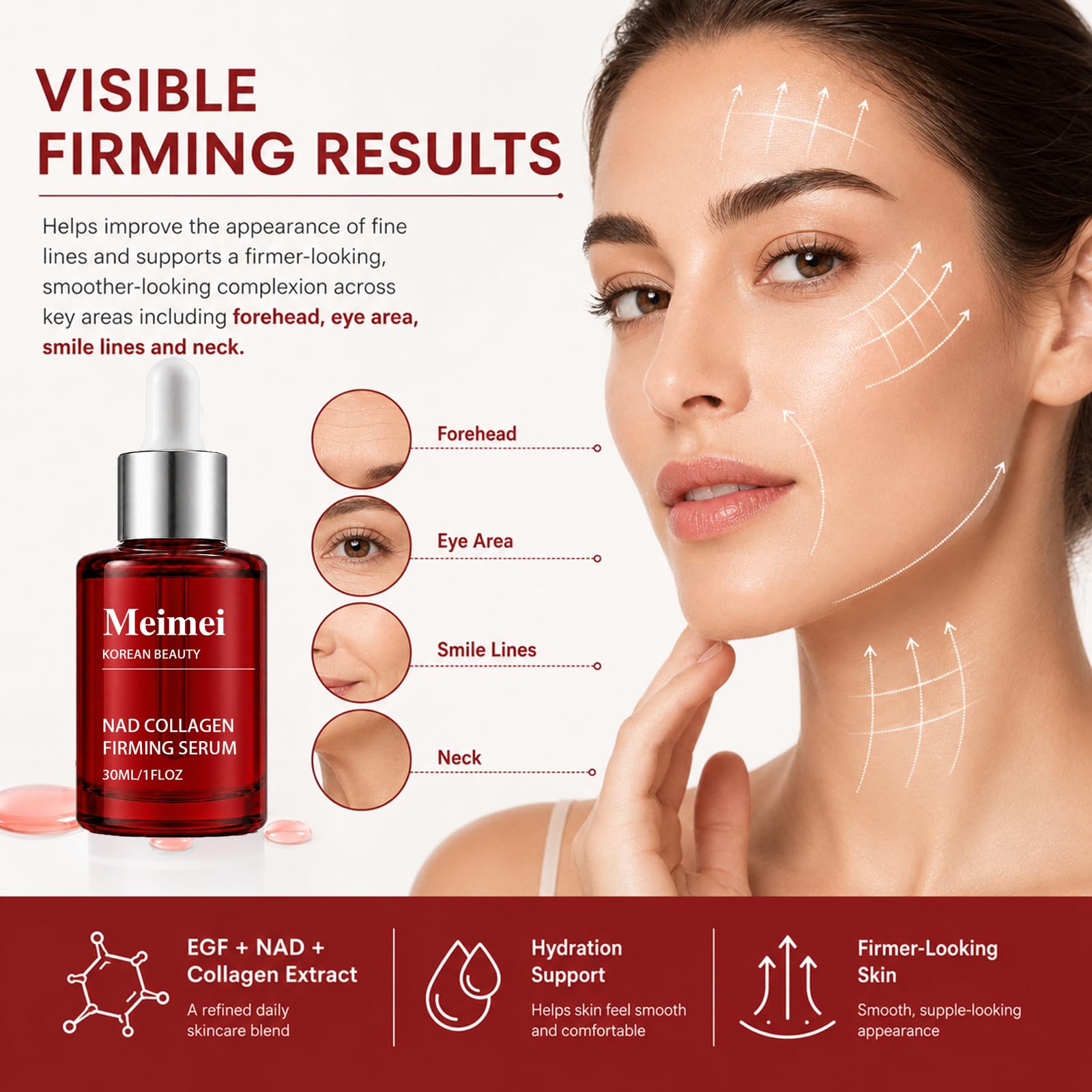 URABOS Meimei Firming Serum,Meimei Korean Beauty Nad Firming Serum,with EGF & - URABOS Official Product View 3