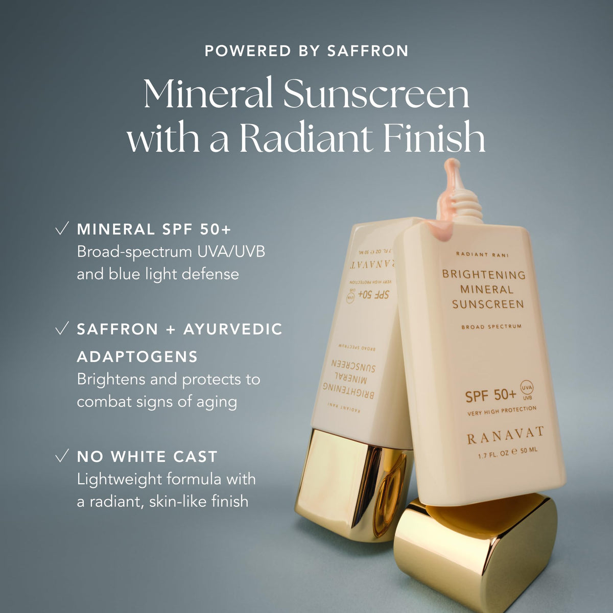 RANAVAT Brightening Mineral Face Sunscreen - RANAVAT BOTANICS Official Imagery - 3