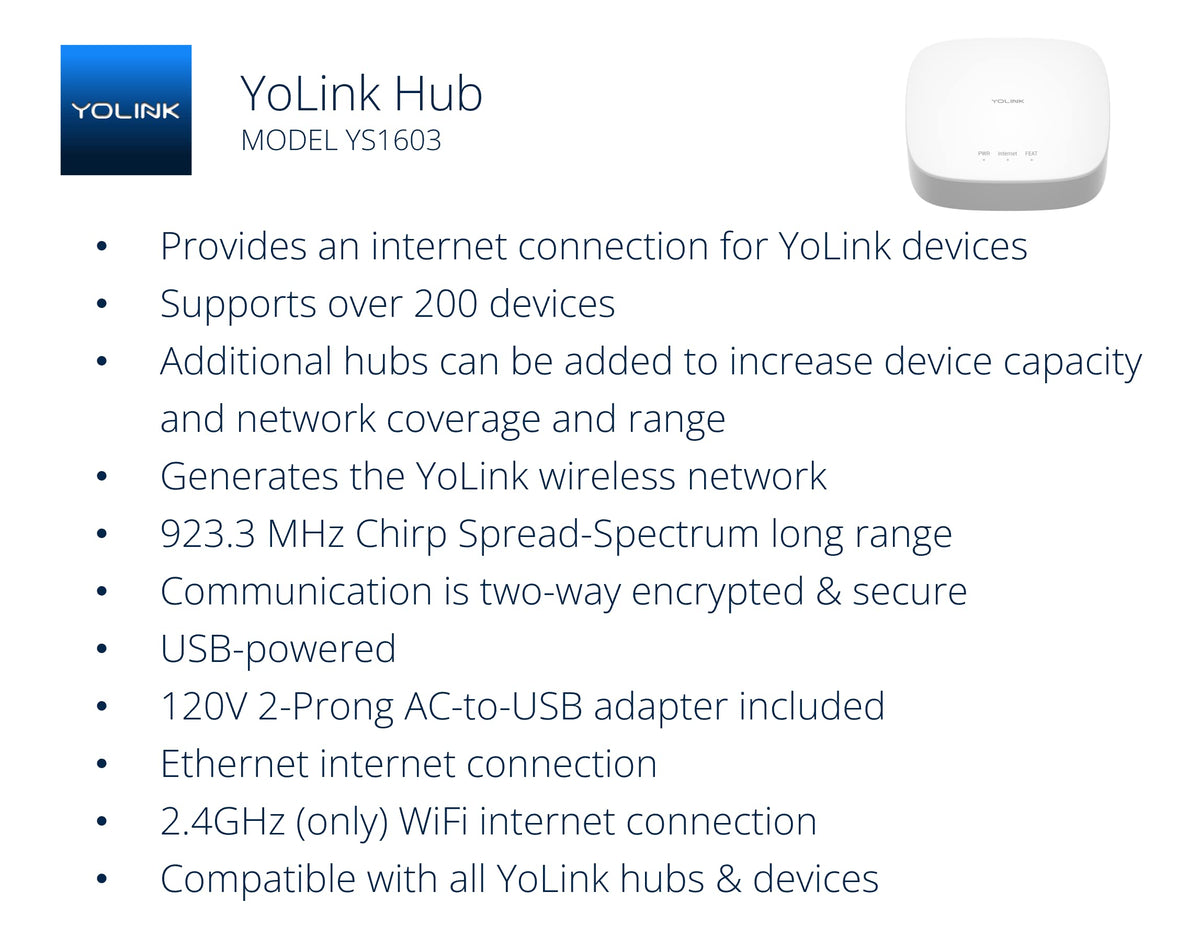 YoLink Water Leak Sensor 1 Kit 2 Pack Hub - YoLink Official Imagery - 4