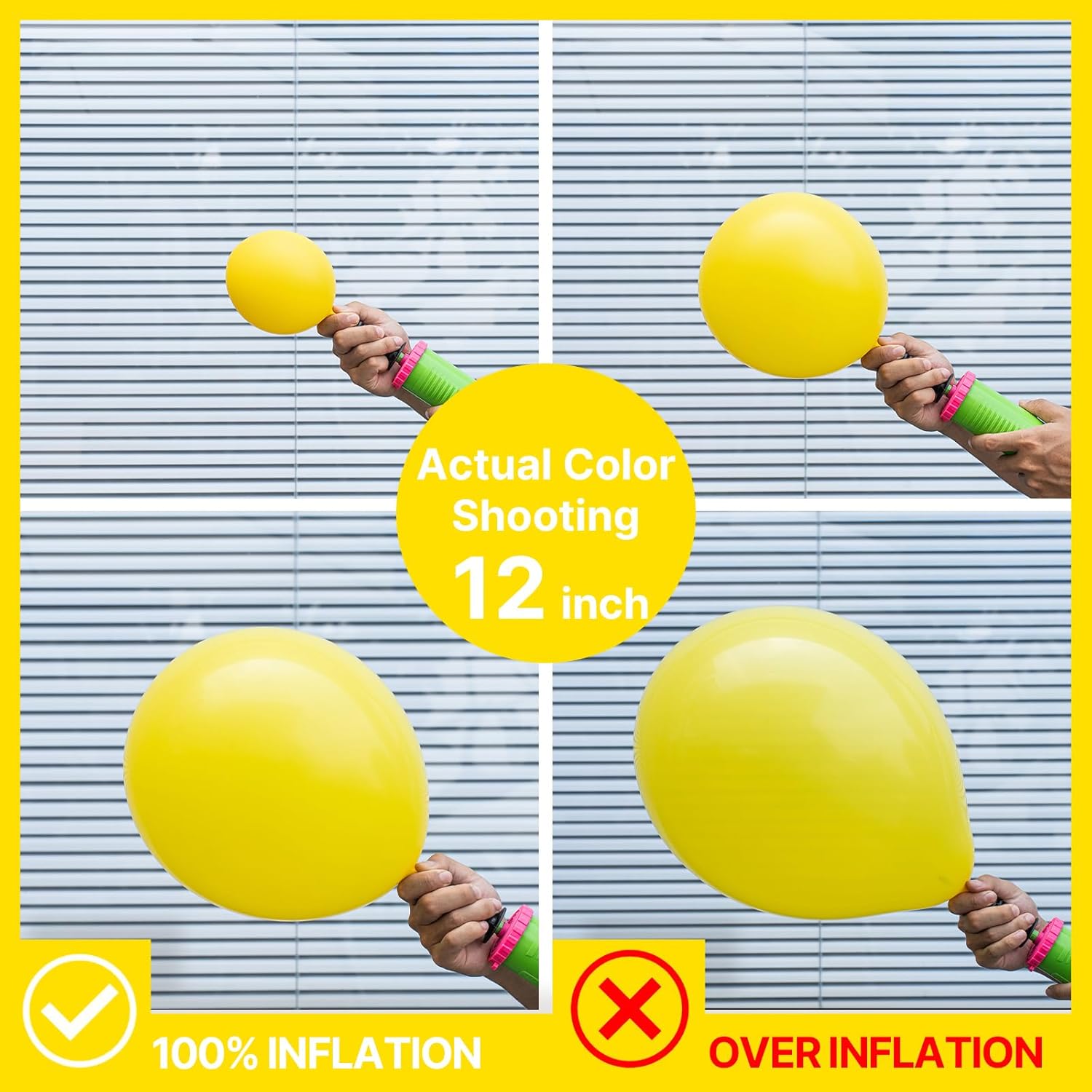 PartyWoo Yellow Balloons 127pcs Different Sizes of 18 12 10 5 Inch Matte Yellow Latex Balloon Yellow-Y55