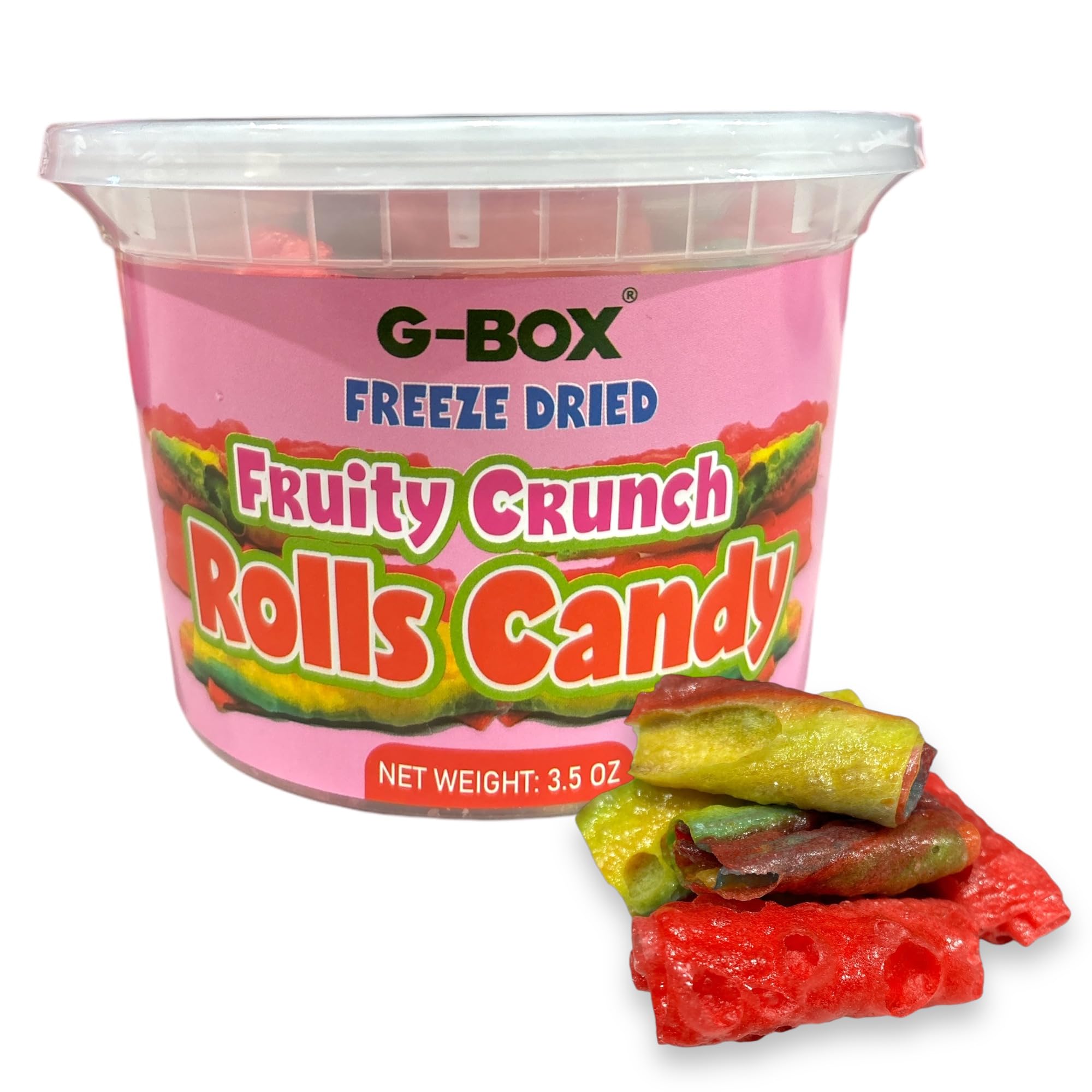 G-Box Freeze Dried Fruity Crunch Rolls Candy, TikTok Trend Items, Free - View 2