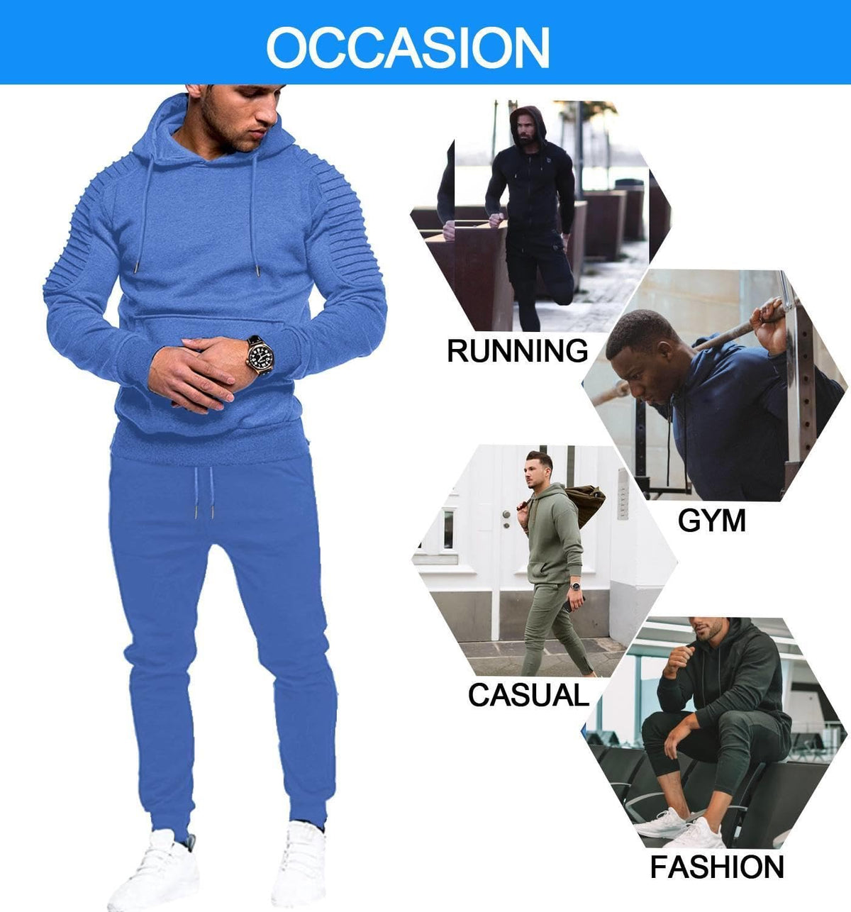 COOFANDY Men s Tracksuit 2 Piece Hoodie Sweatsuit Sets - COOFANDY Official Imagery - 5
