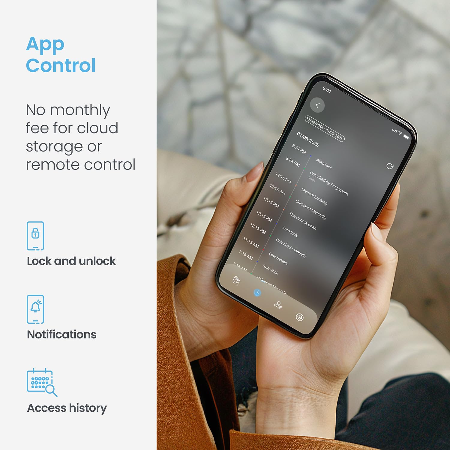 Lockly Secure Pro Smart Deadbolt Lock with WiFi Hub - Lockly Official Imagery - 7