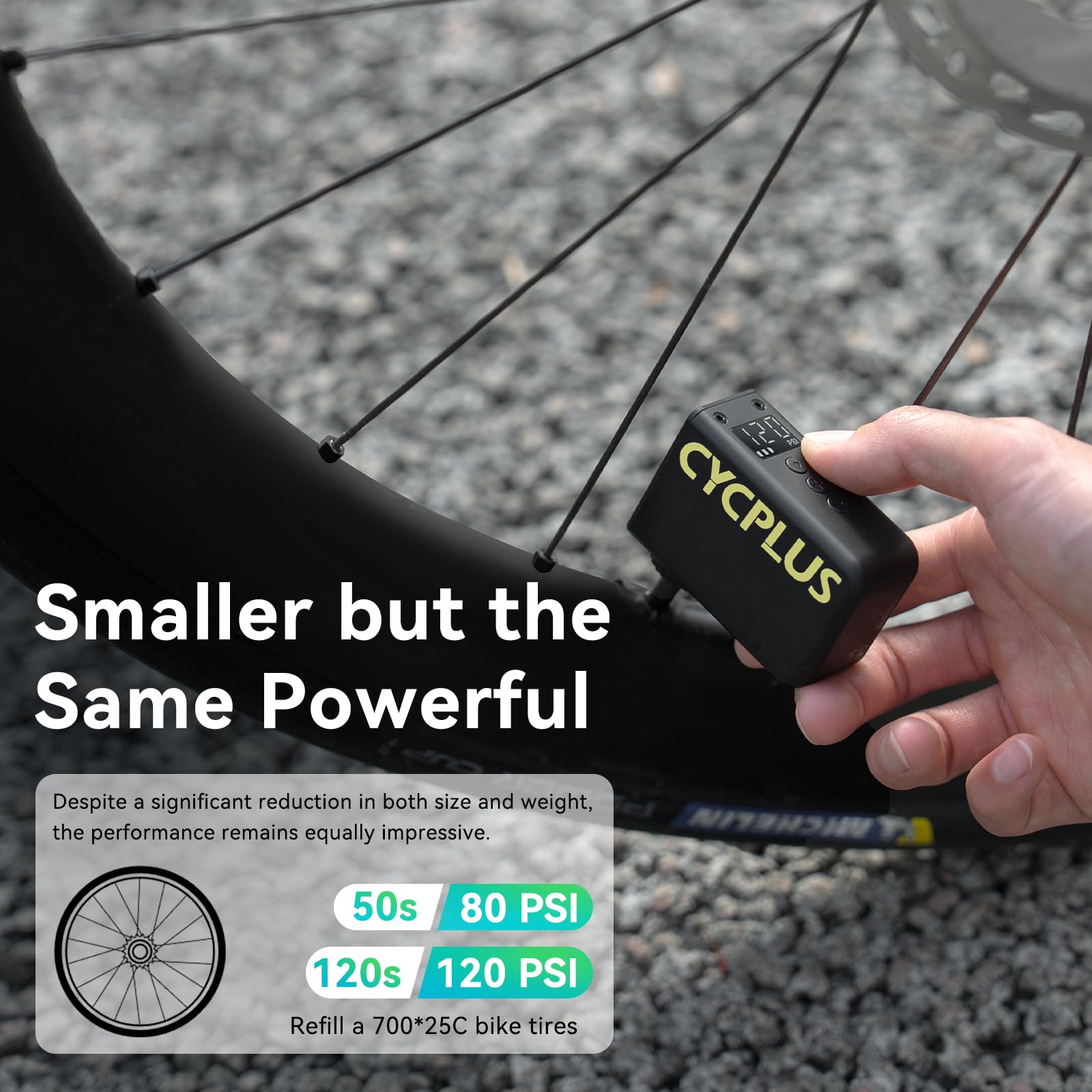 CYCPLUS Tiny Electric Bike Pump AS2Ultra - High Quality View 5