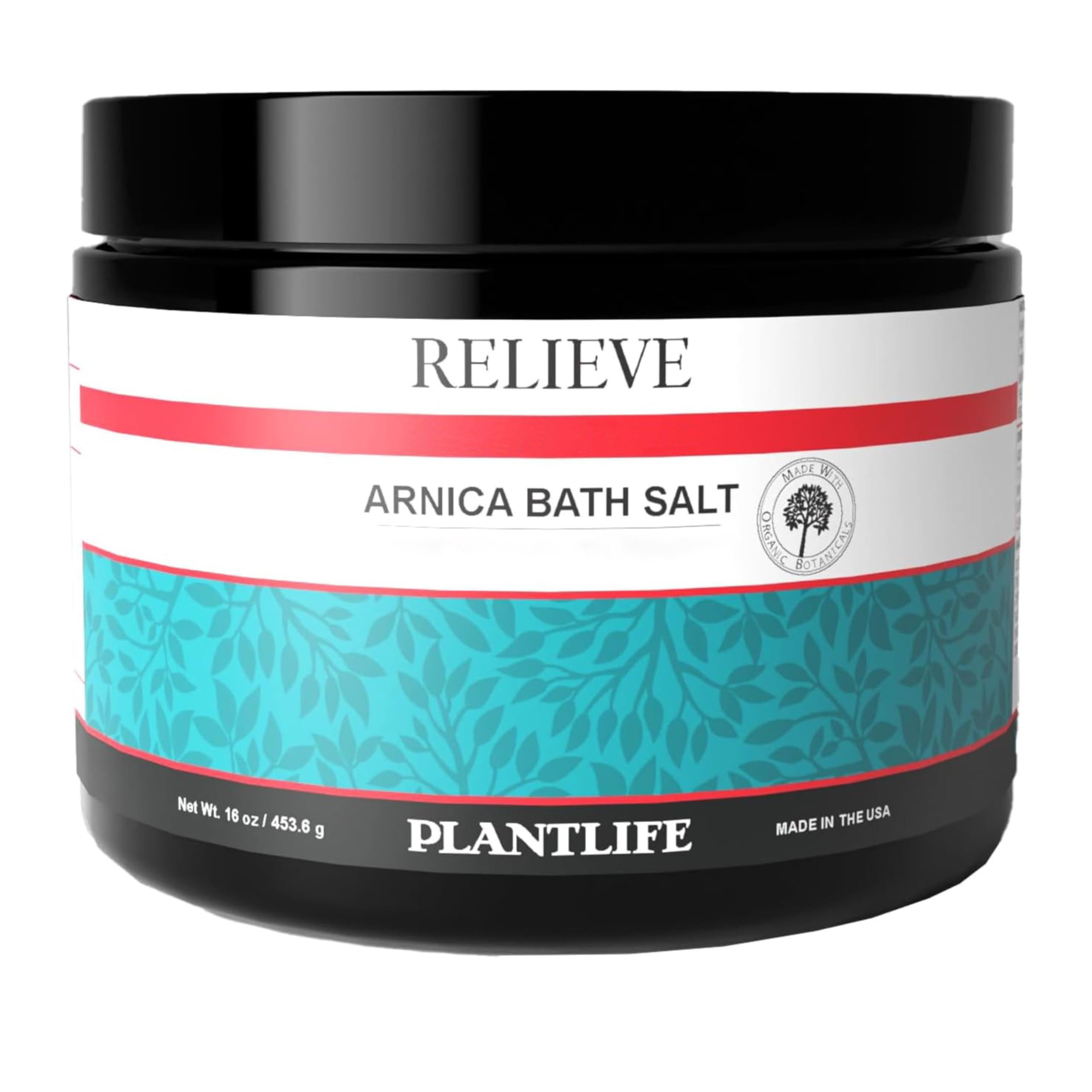 Plantlife Arnica Relieve Bath Salt, Organic Arnica Montana, 16 oz