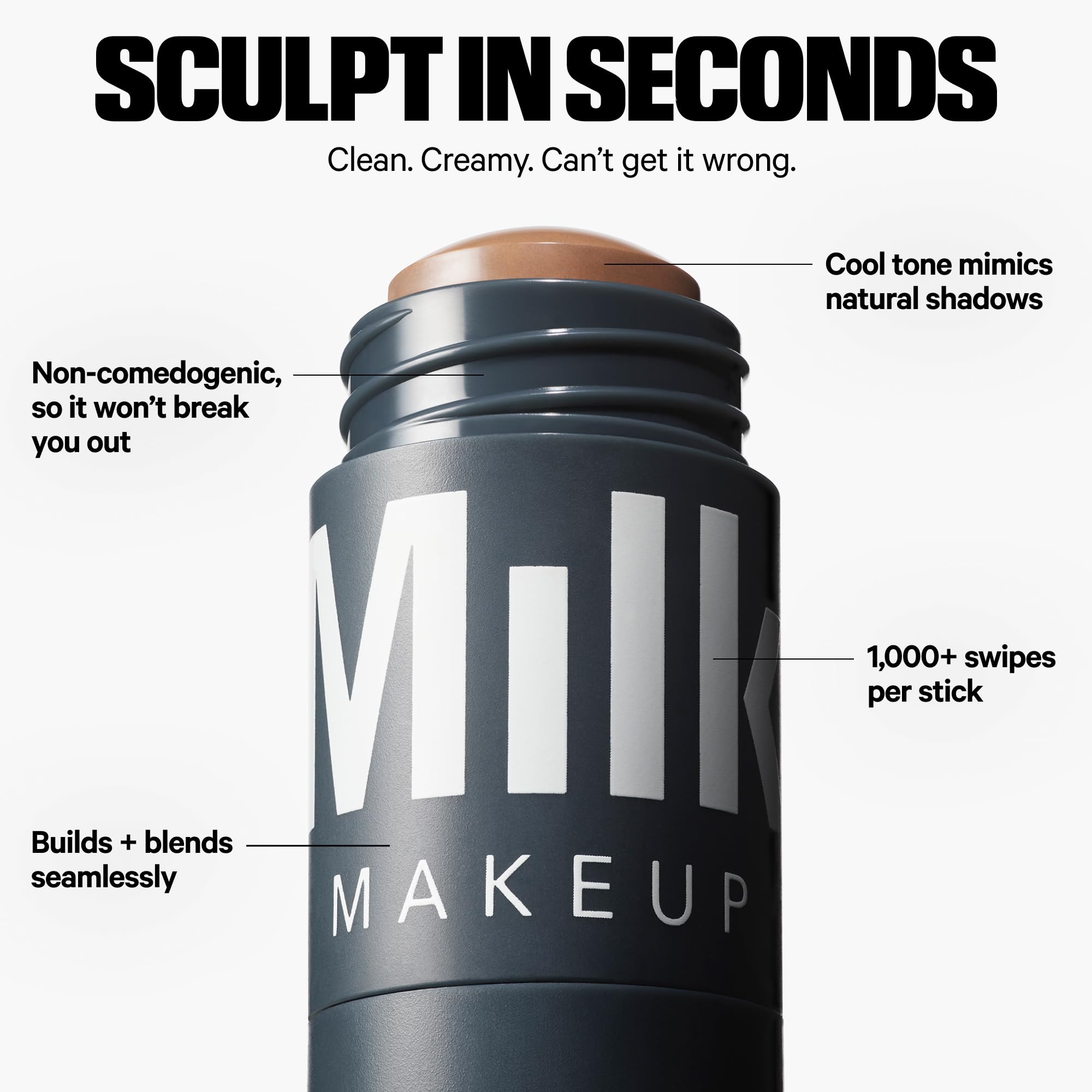 Milk Makeup Quick Sculpt Creamy Matte Contour Stick - Elefair Store Official Product Imagery - 4